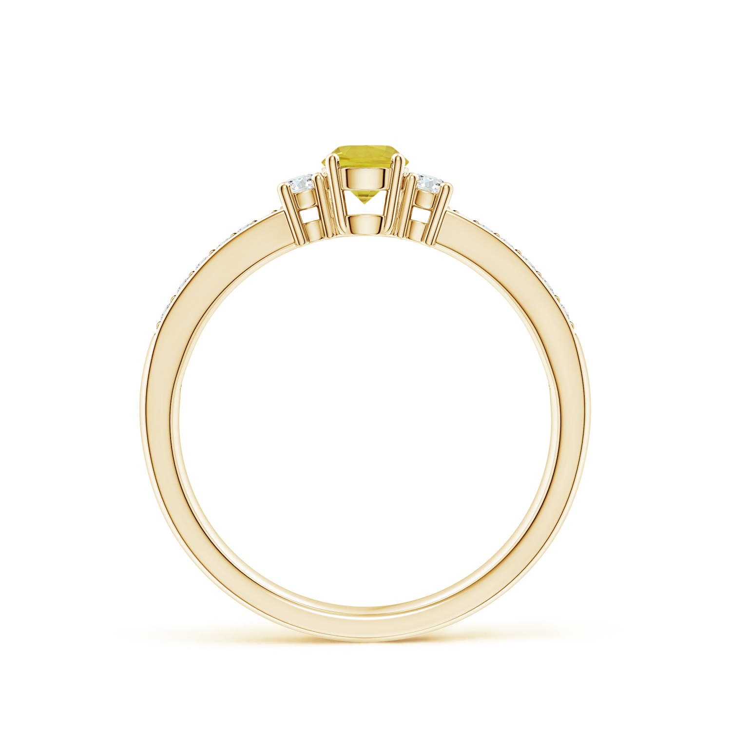 A - Yellow Sapphire / 0.4 CT / 14 KT Yellow Gold