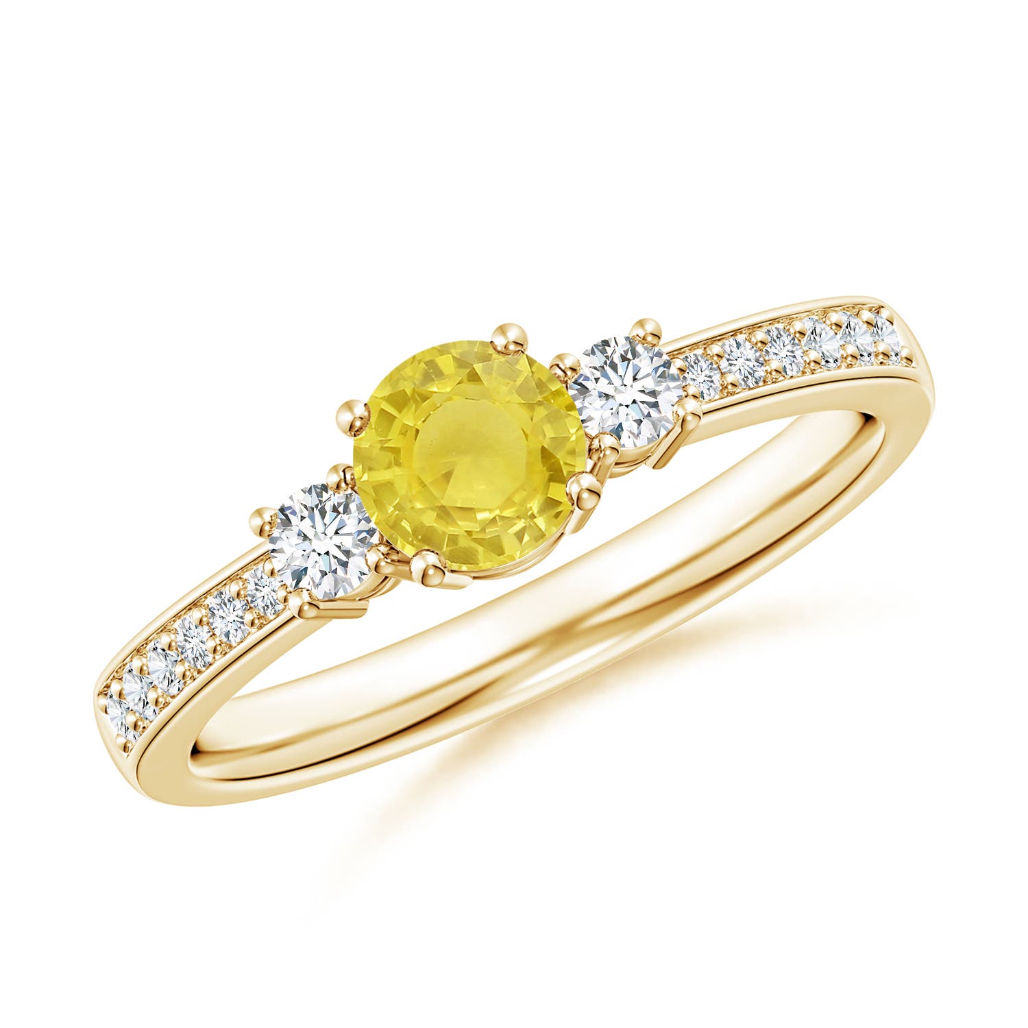 A - Yellow Sapphire / 0.74 CT / 14 KT Yellow Gold