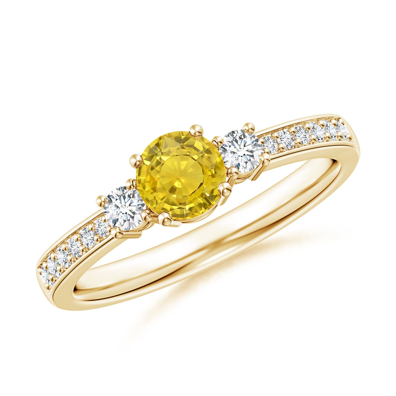 AAA - Yellow Sapphire / 0.74 CT / 14 KT Yellow Gold