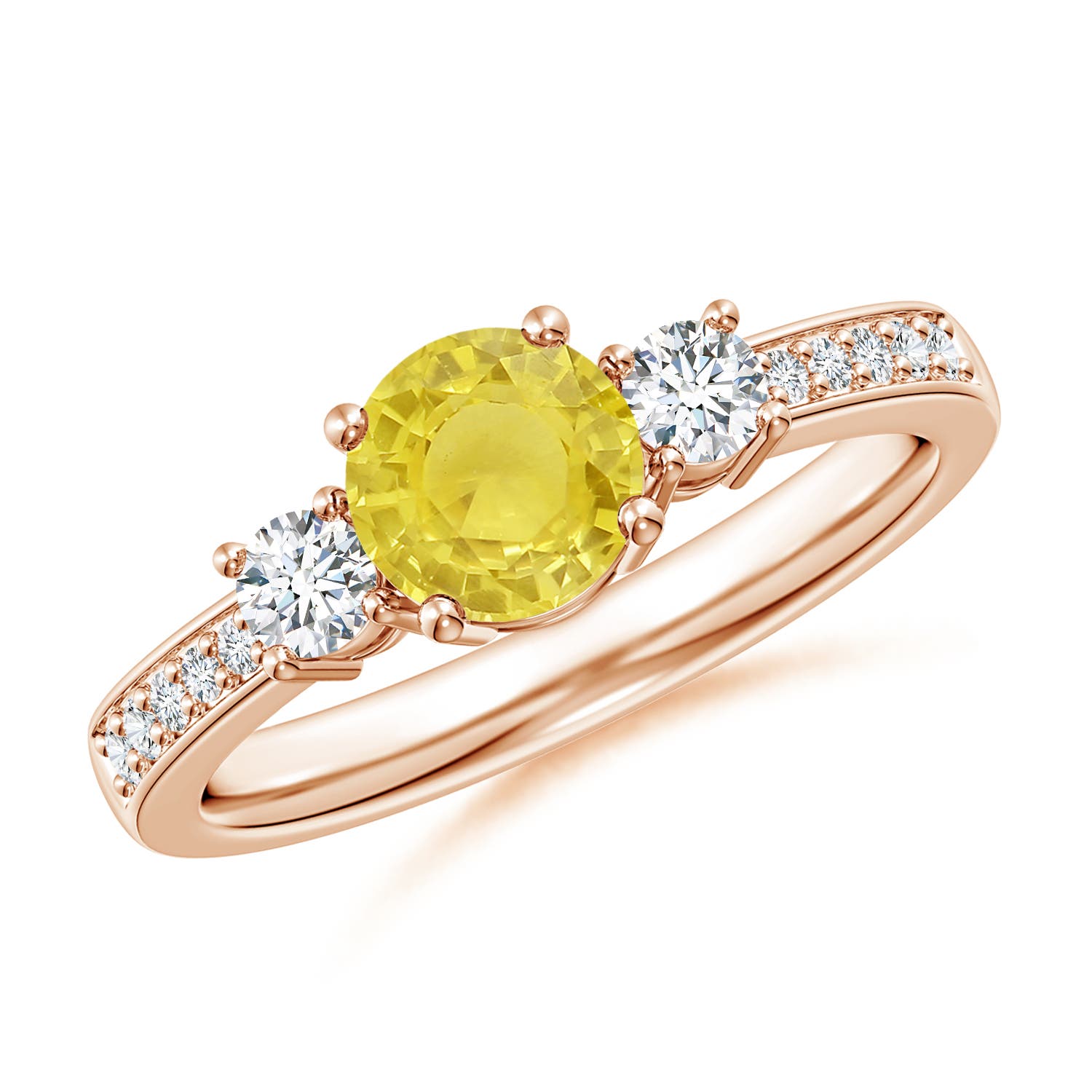 A - Yellow Sapphire / 1.31 CT / 14 KT Rose Gold