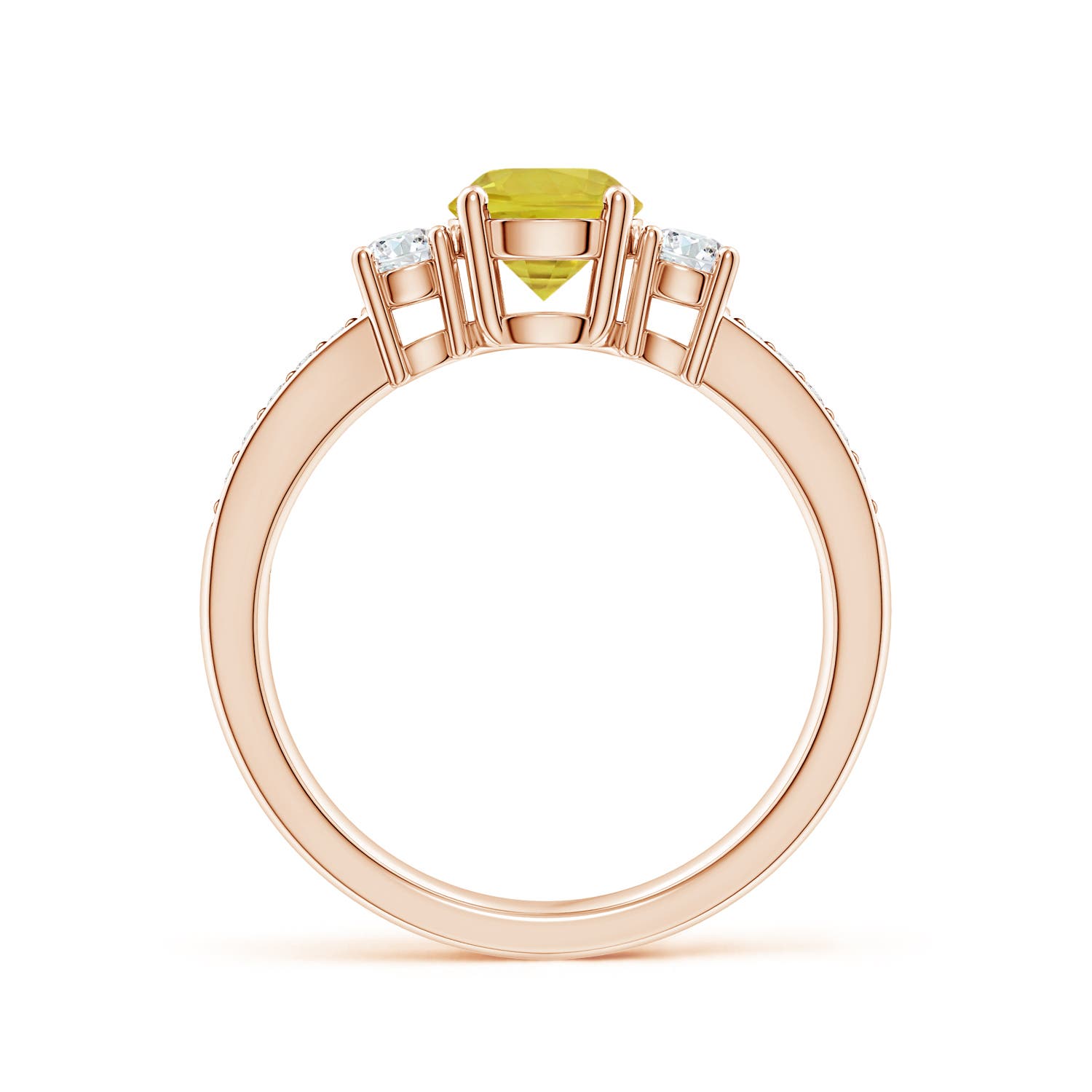 A - Yellow Sapphire / 1.31 CT / 14 KT Rose Gold