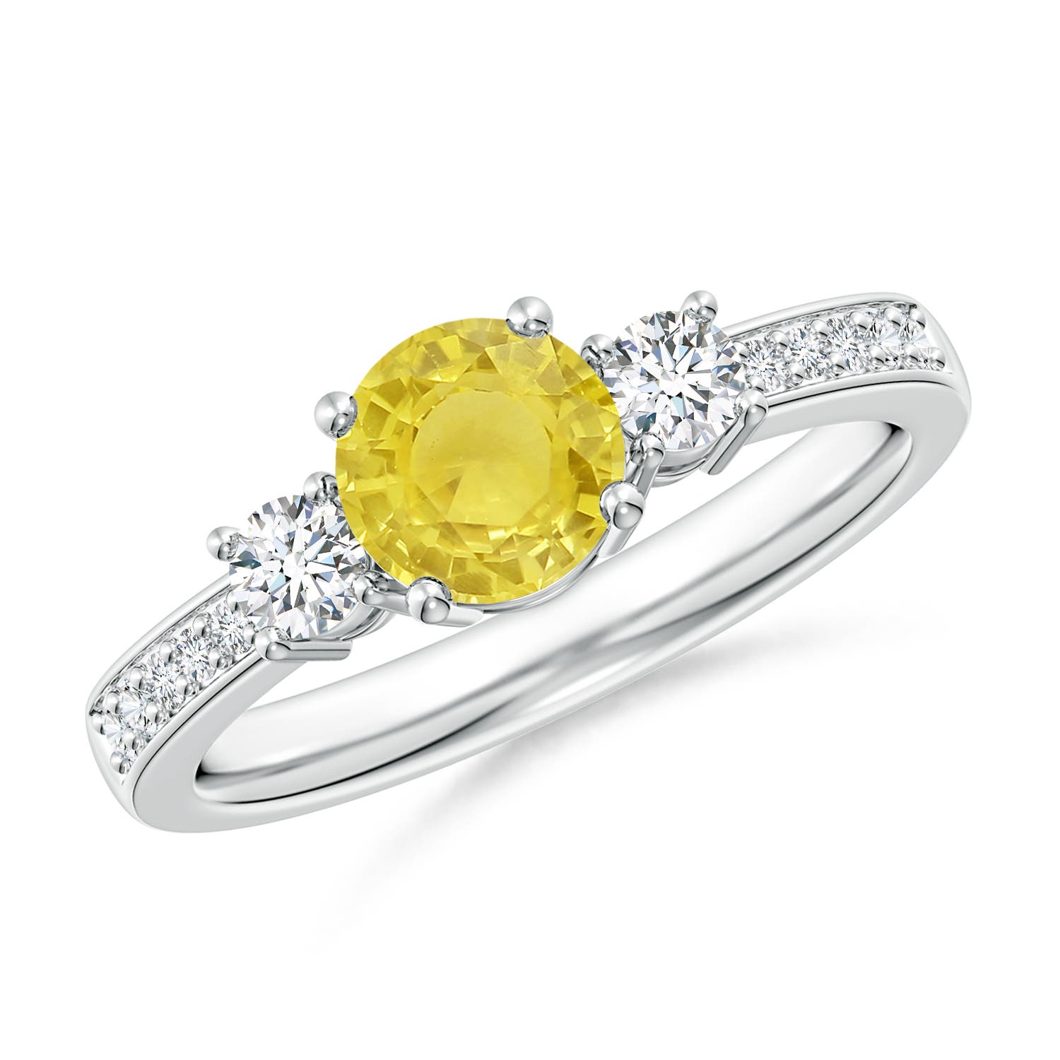 A - Yellow Sapphire / 1.31 CT / 14 KT White Gold