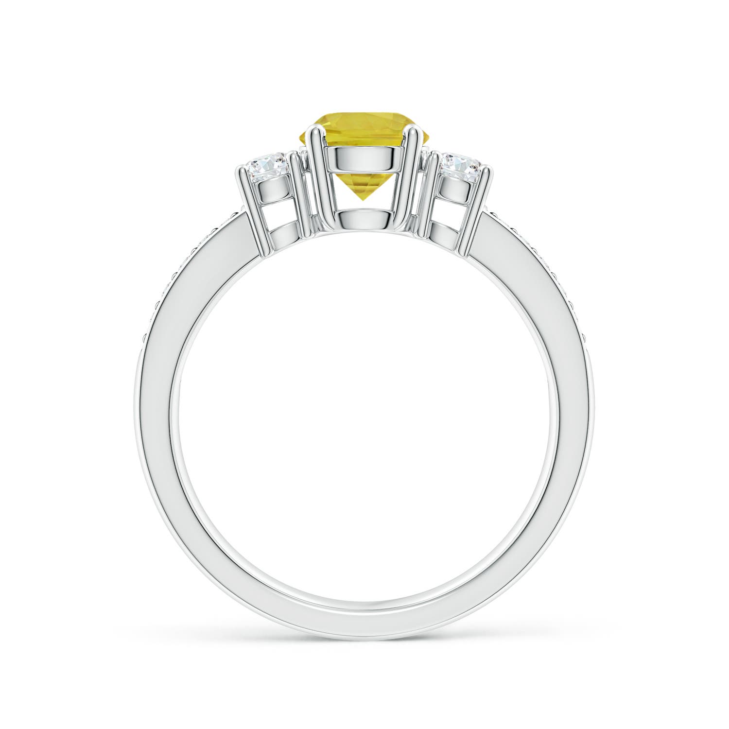 A - Yellow Sapphire / 1.31 CT / 14 KT White Gold