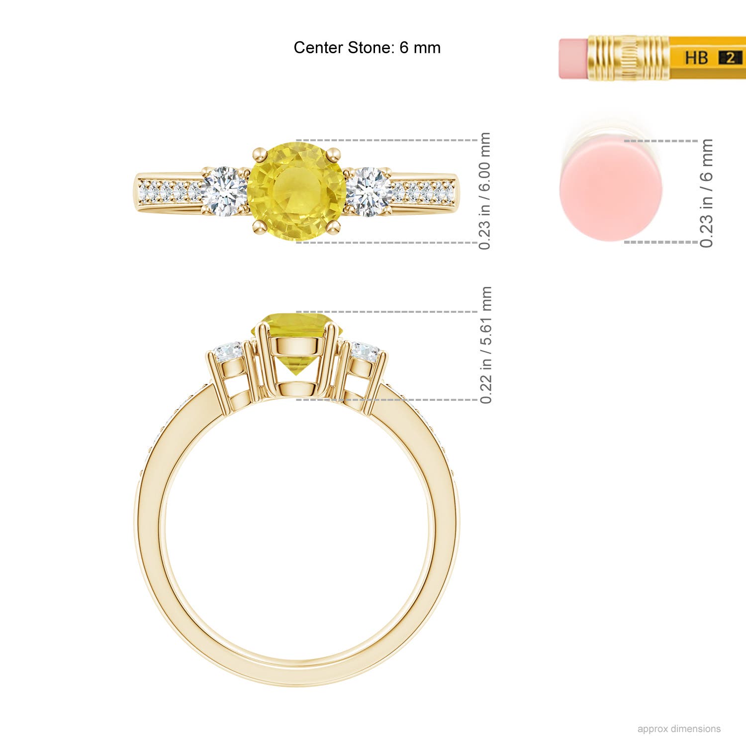 A - Yellow Sapphire / 1.31 CT / 14 KT Yellow Gold