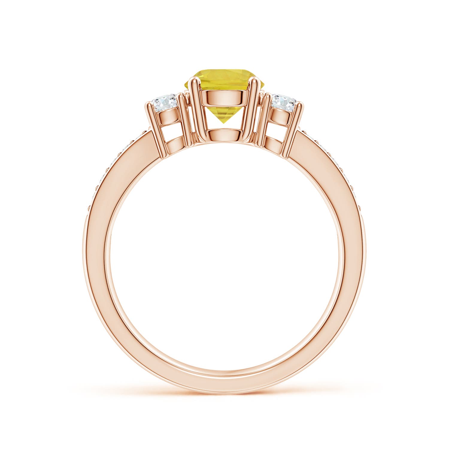 AA - Yellow Sapphire / 1.31 CT / 14 KT Rose Gold