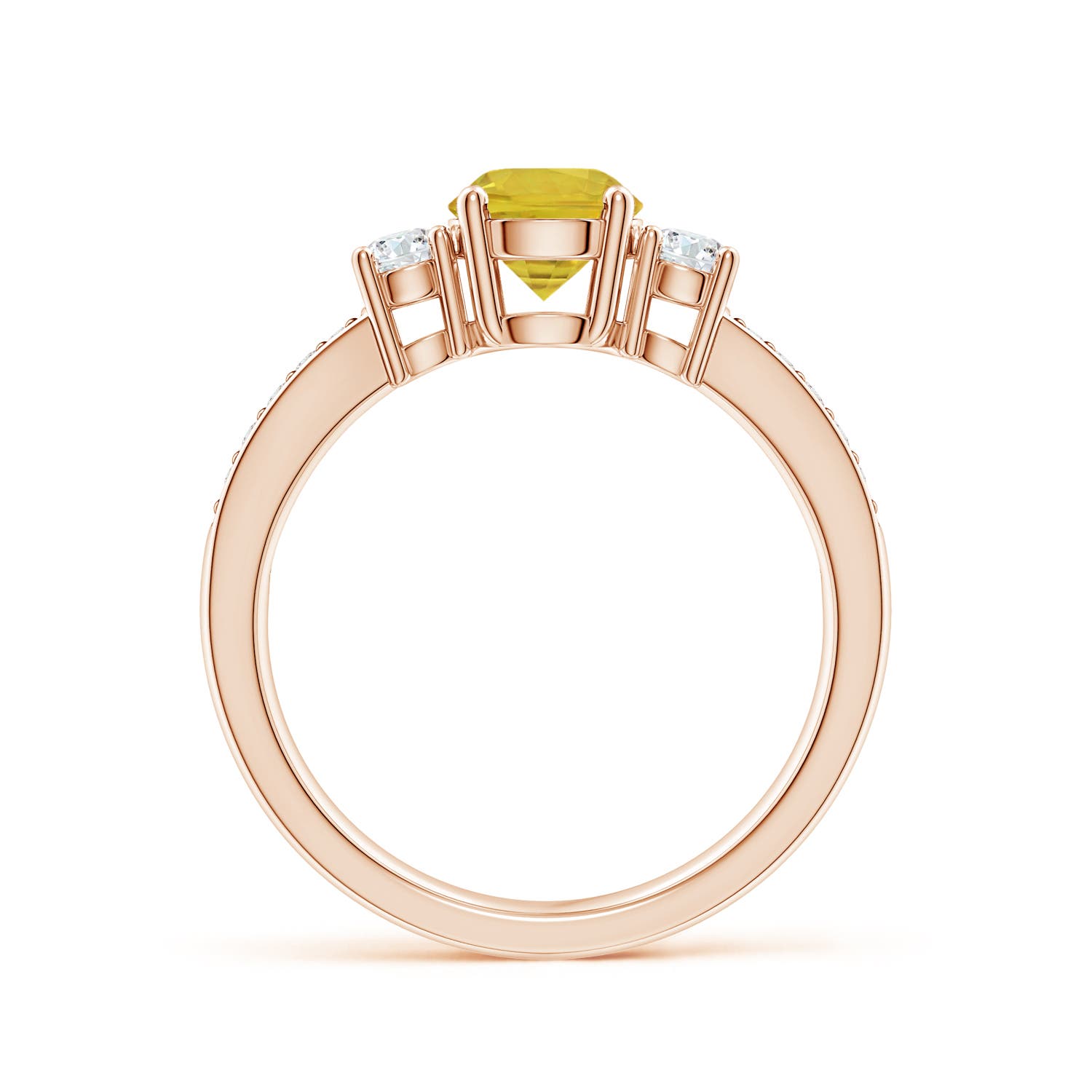 AAA - Yellow Sapphire / 1.31 CT / 14 KT Rose Gold