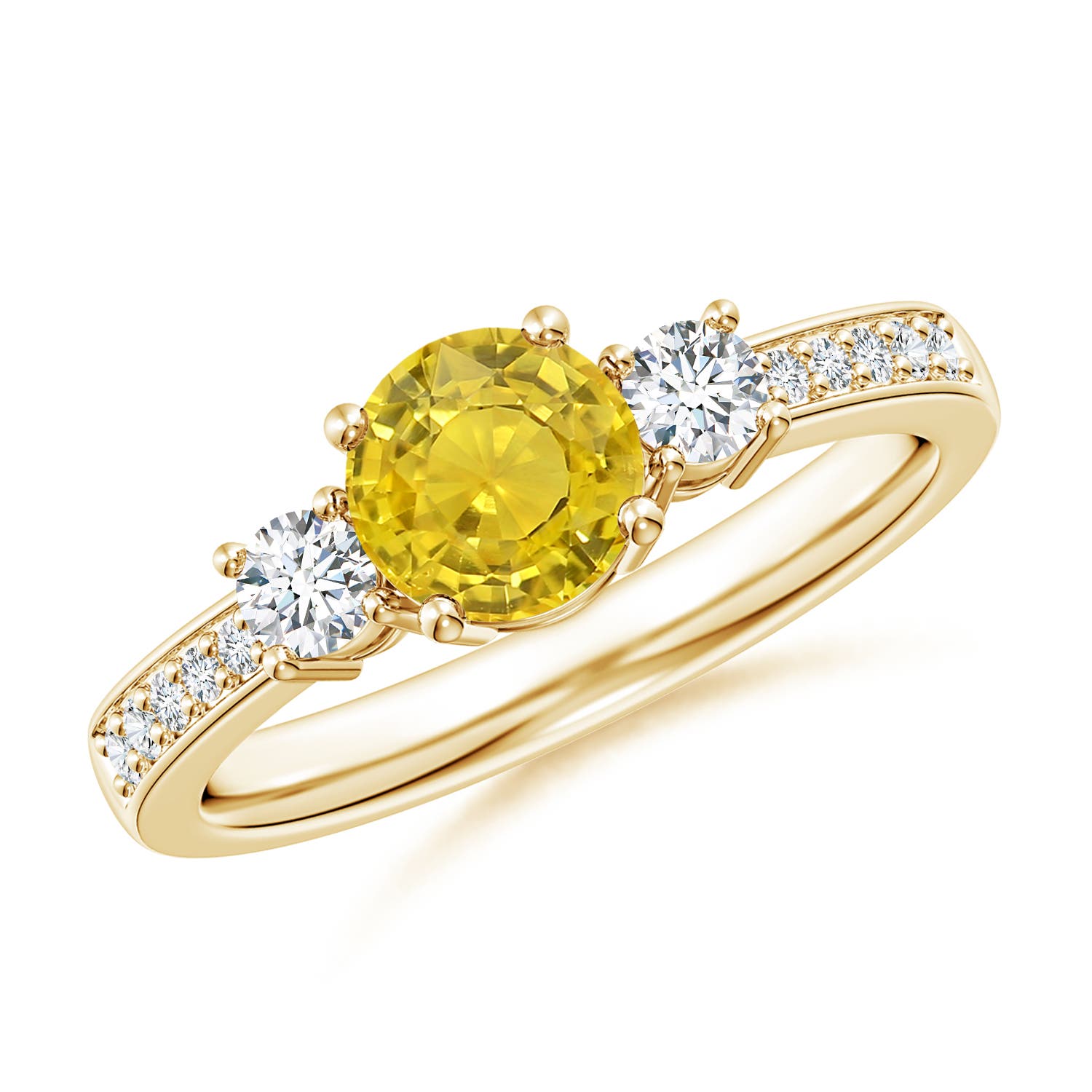 AAA - Yellow Sapphire / 1.31 CT / 14 KT Yellow Gold