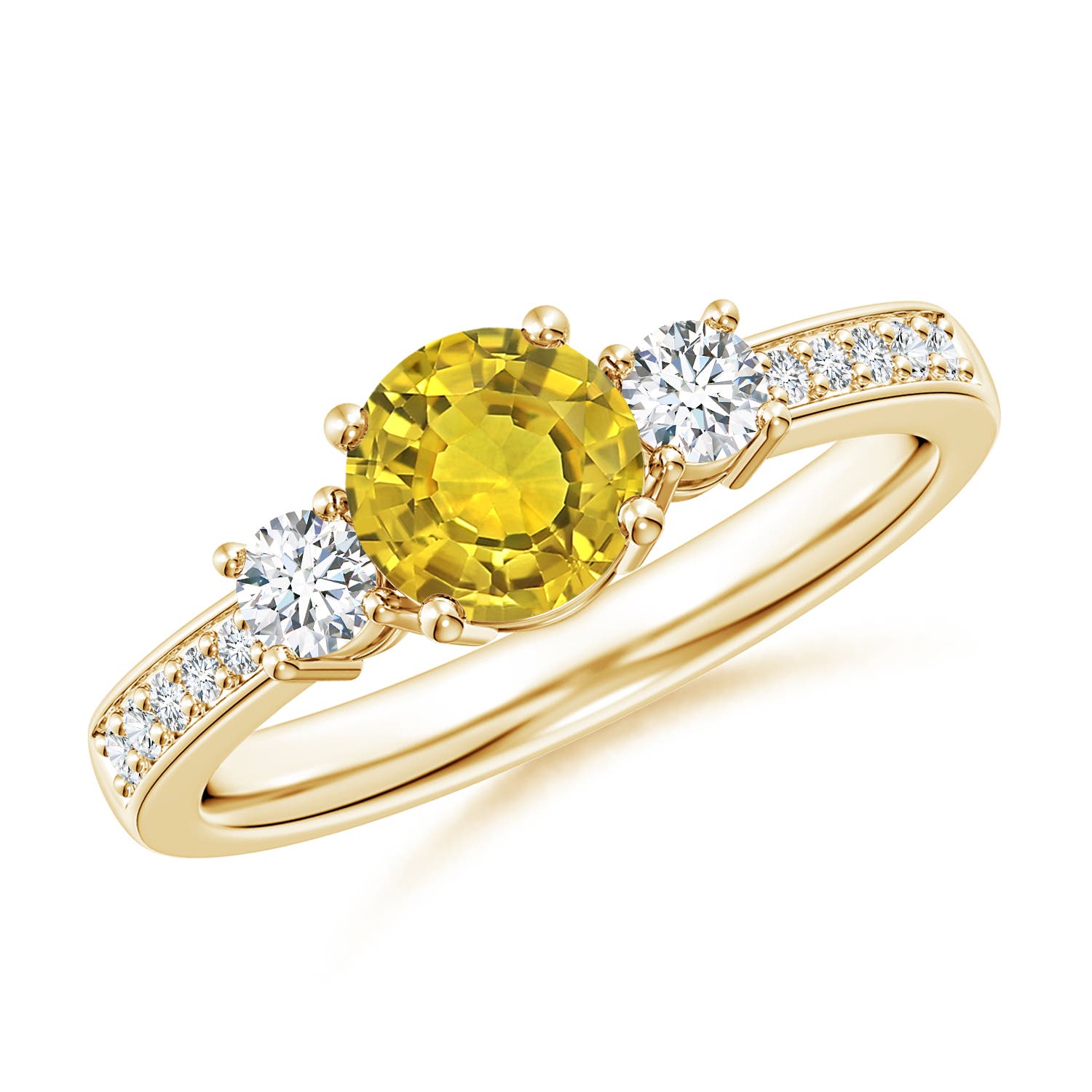 AAAA - Yellow Sapphire / 1.31 CT / 14 KT Yellow Gold