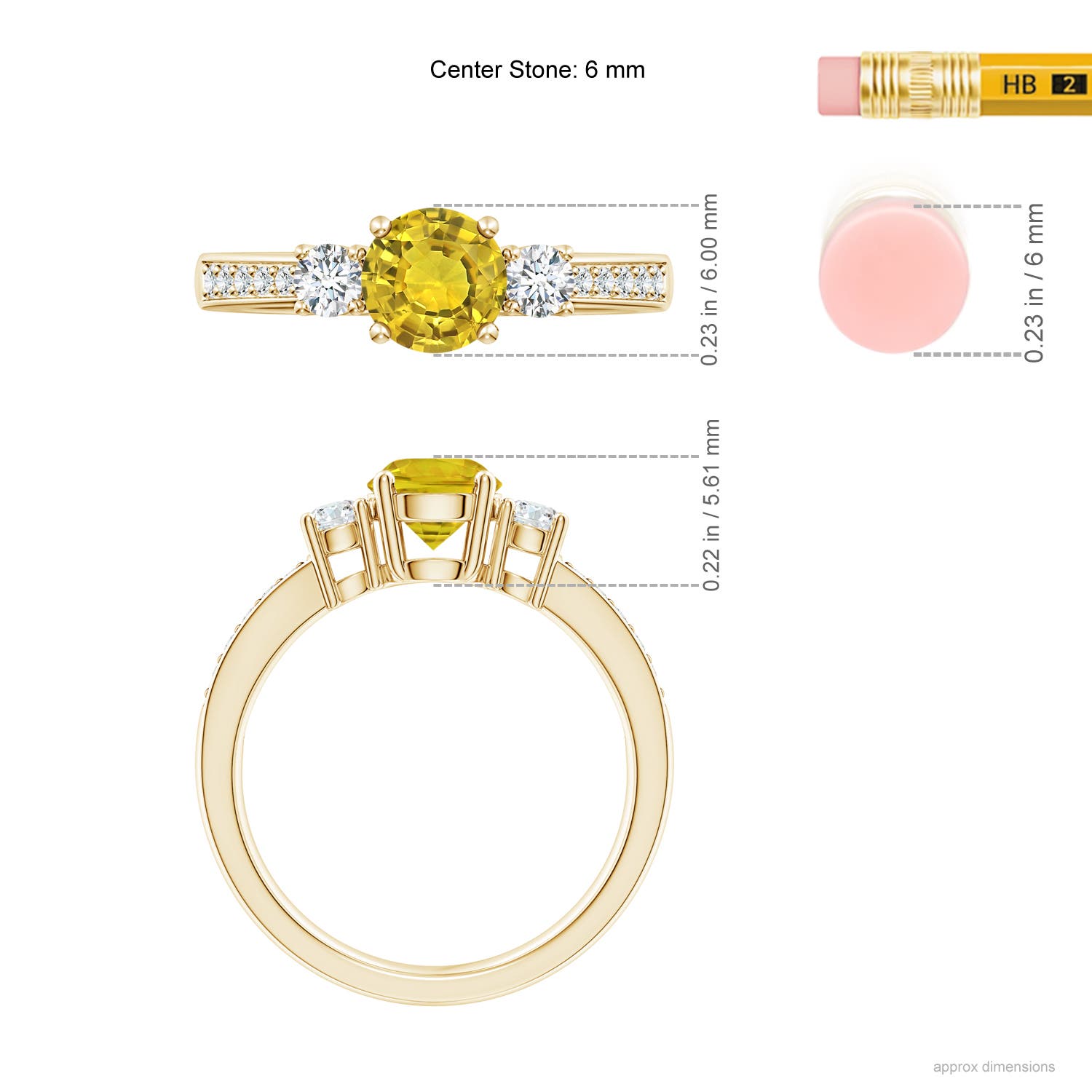 AAAA - Yellow Sapphire / 1.31 CT / 14 KT Yellow Gold