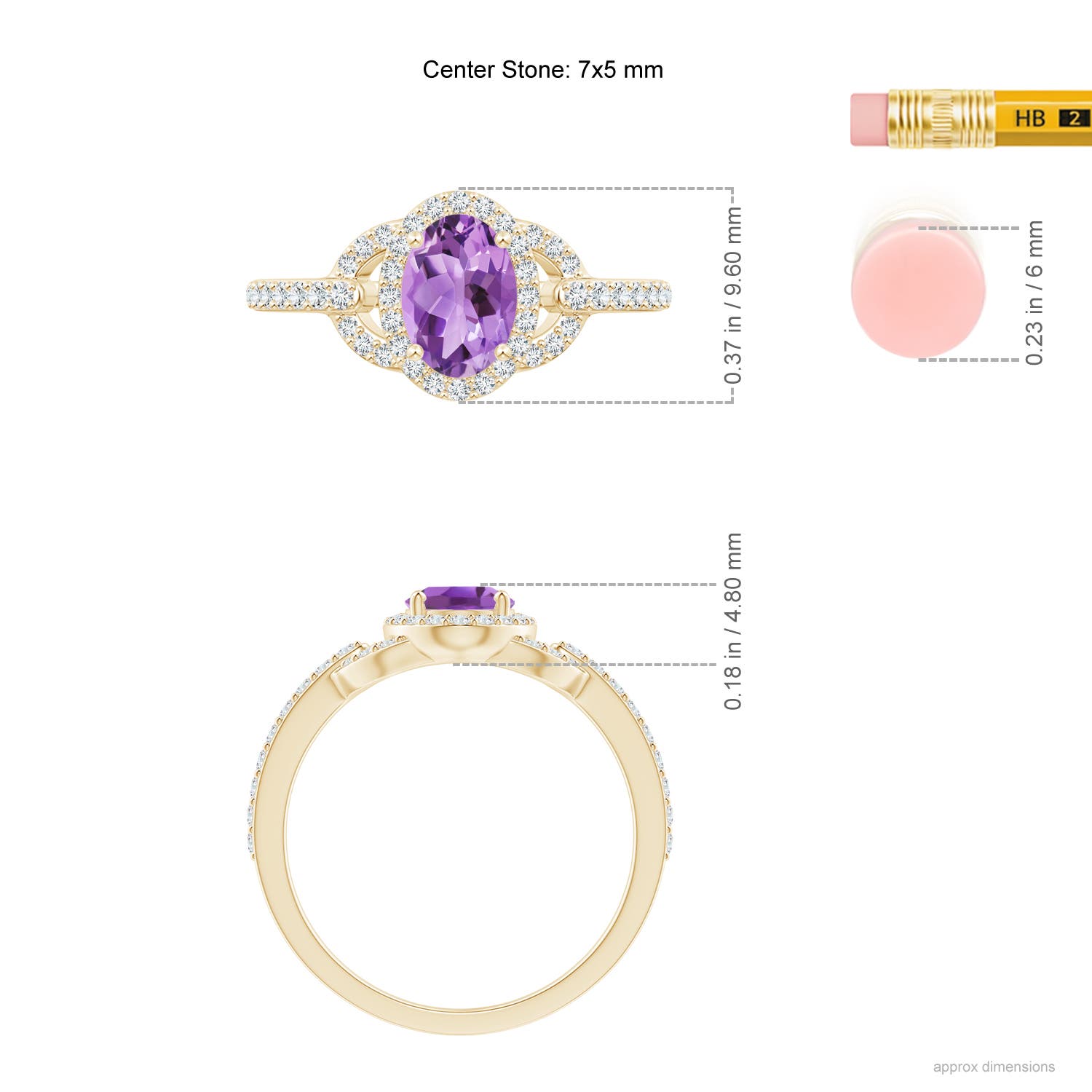 A - Amethyst / 1.04 CT / 14 KT Yellow Gold