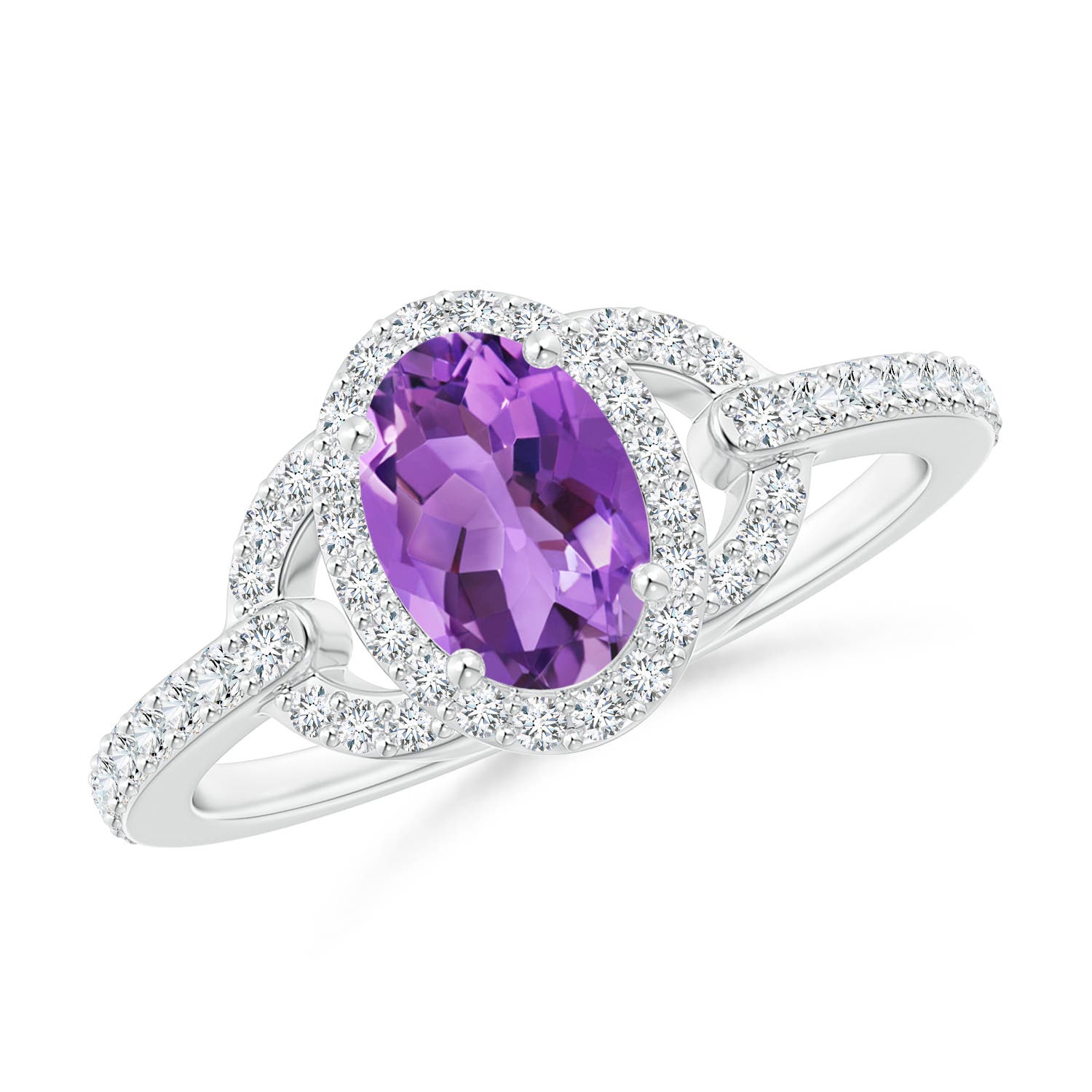 AA - Amethyst / 1.04 CT / 14 KT White Gold