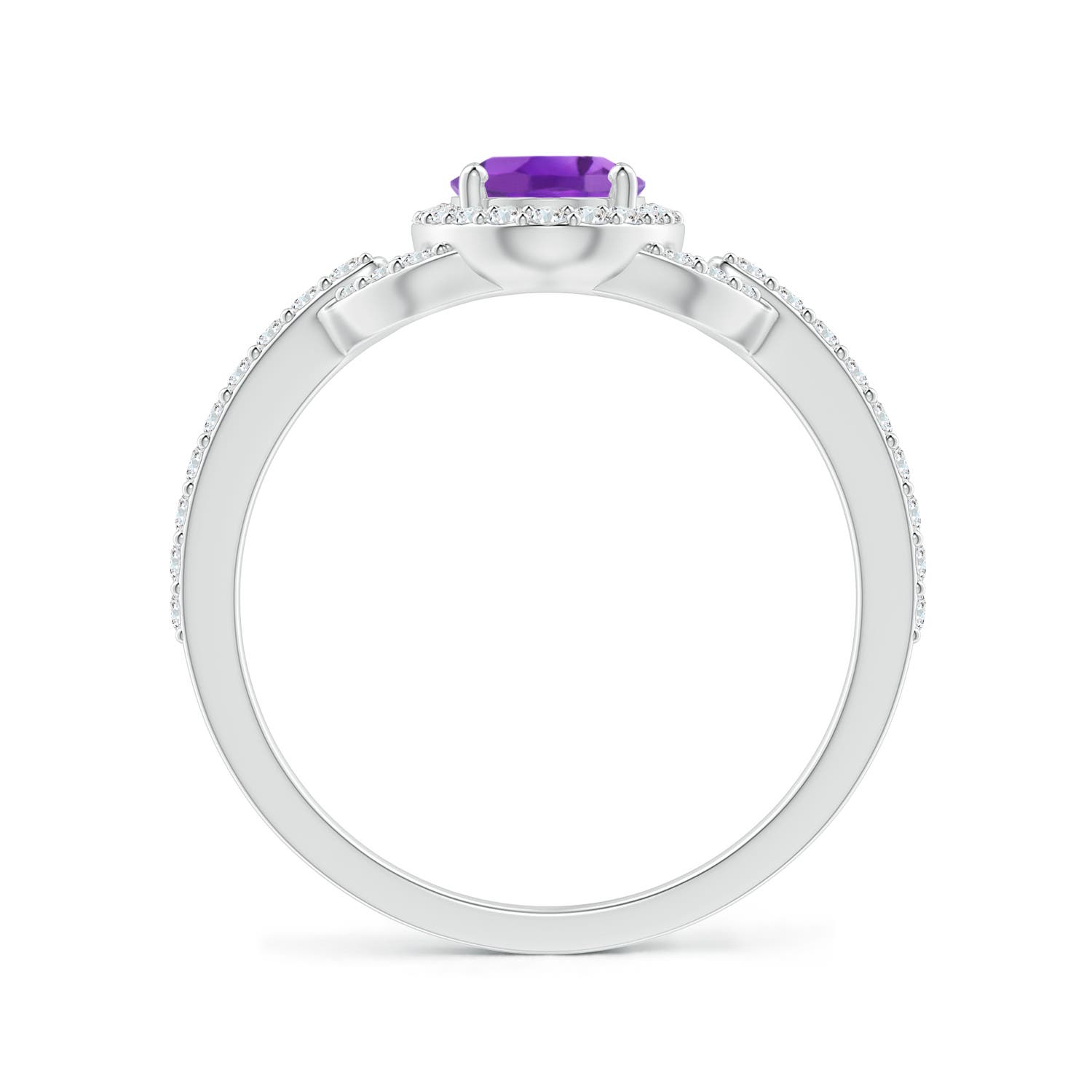 AA - Amethyst / 1.04 CT / 14 KT White Gold