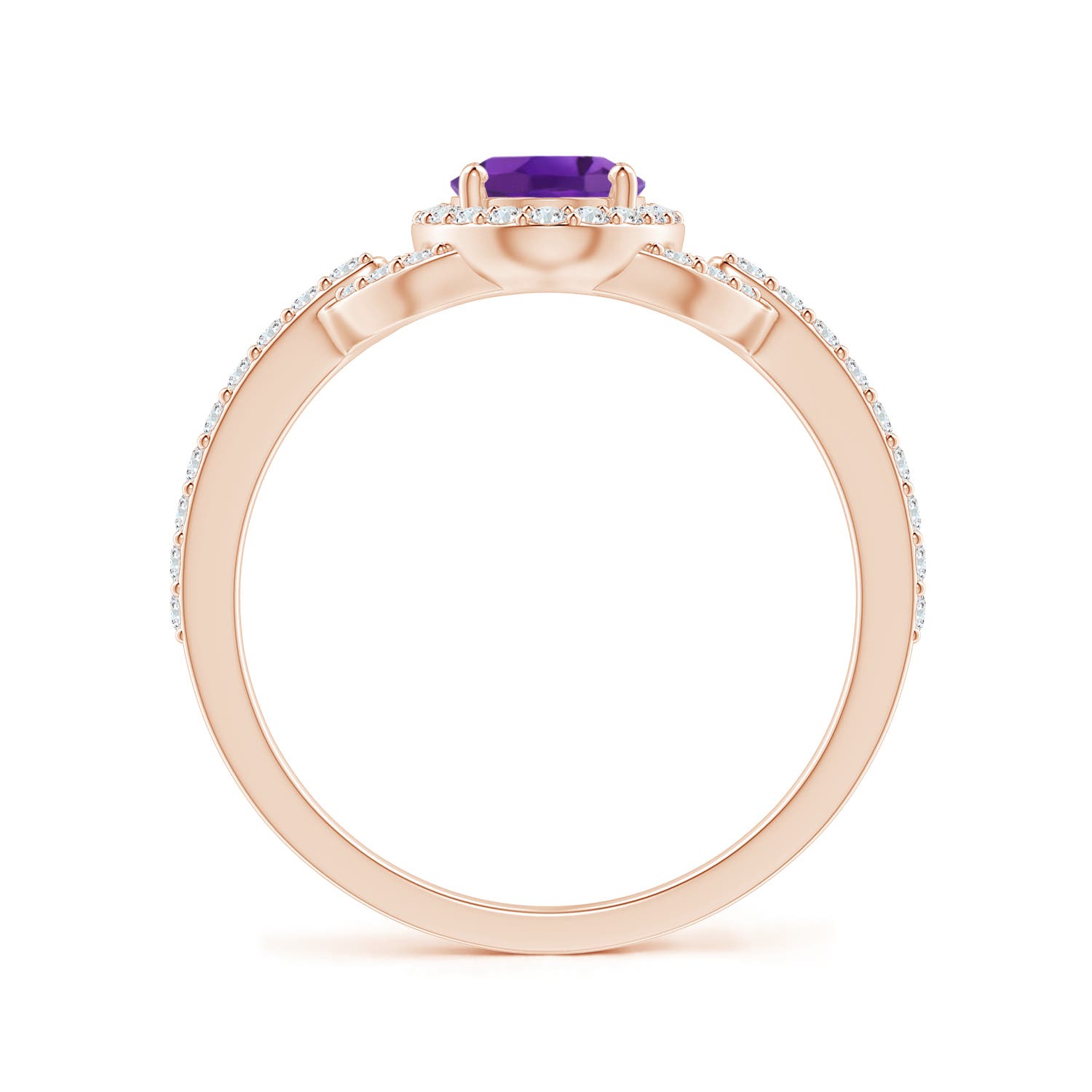 AAA - Amethyst / 1.04 CT / 14 KT Rose Gold