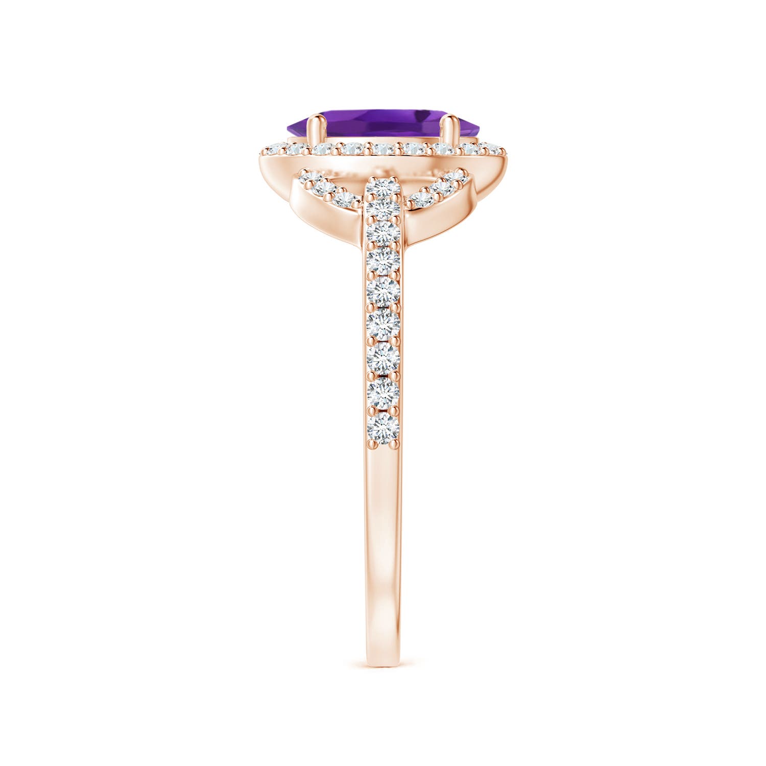 AAA - Amethyst / 1.04 CT / 14 KT Rose Gold