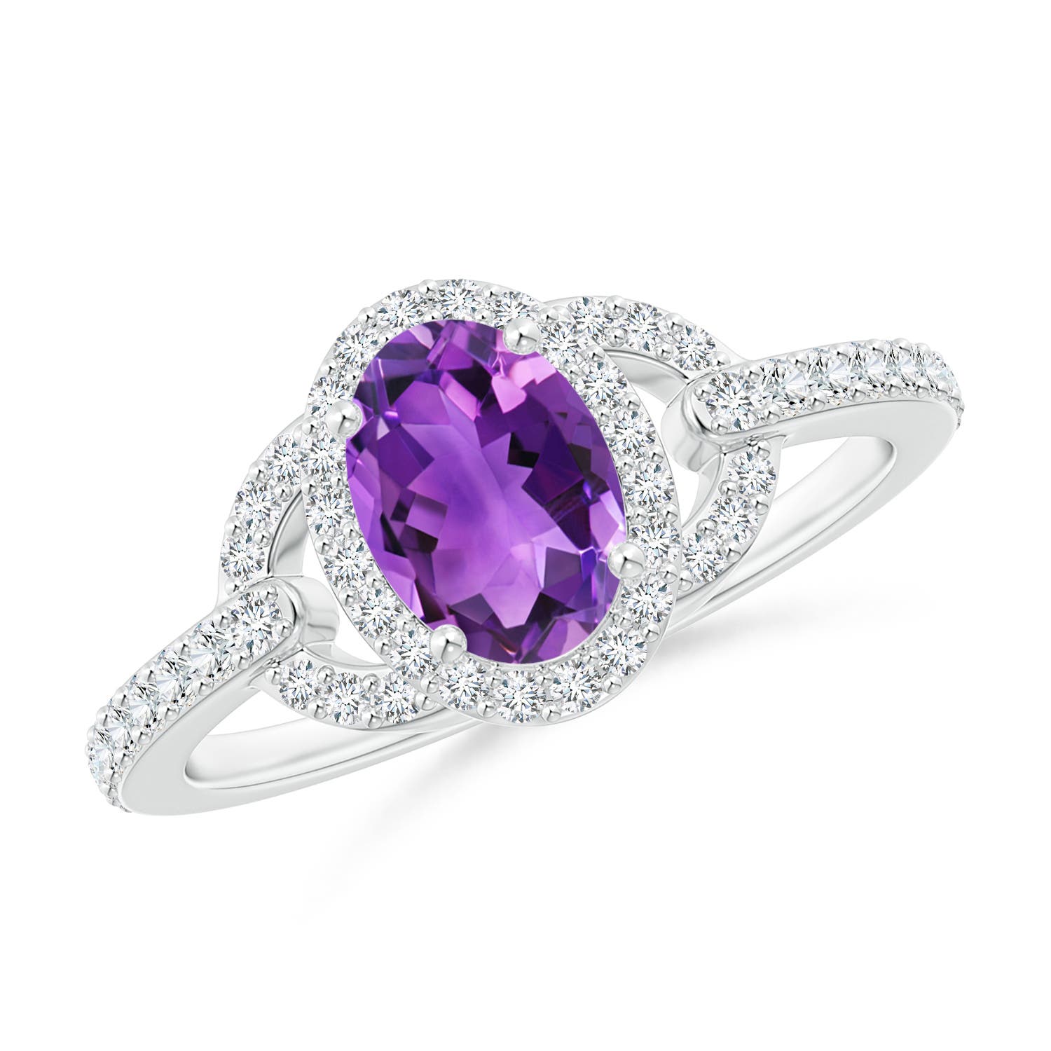 AAA - Amethyst / 1.04 CT / 14 KT White Gold