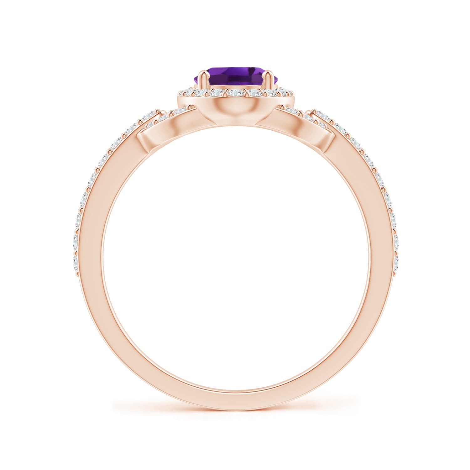 AAAA - Amethyst / 1.04 CT / 14 KT Rose Gold