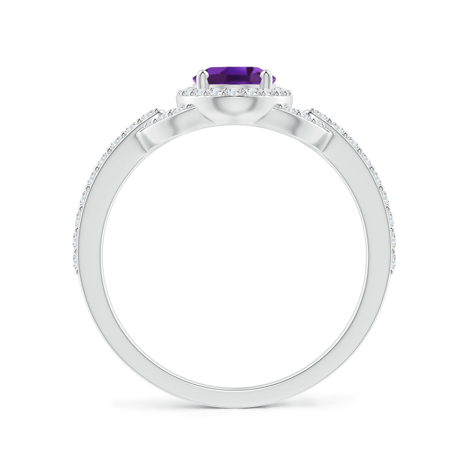 AAAA - Amethyst / 1.04 CT / 14 KT White Gold