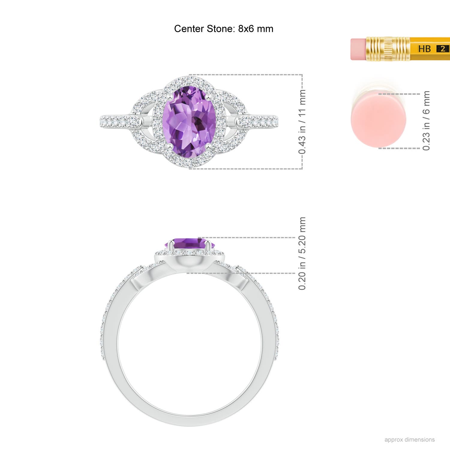 A - Amethyst / 1.52 CT / 14 KT White Gold