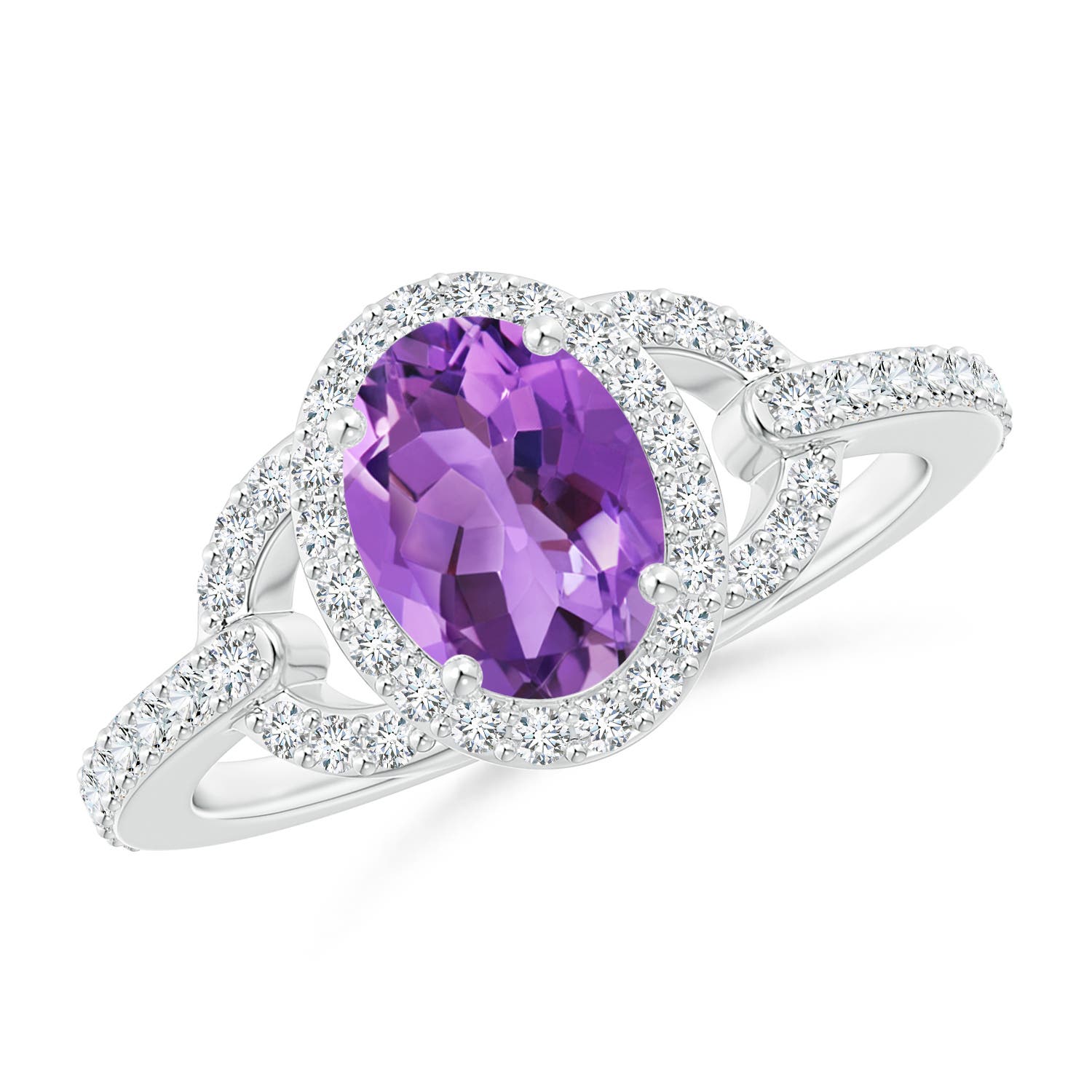 AA - Amethyst / 1.52 CT / 14 KT White Gold