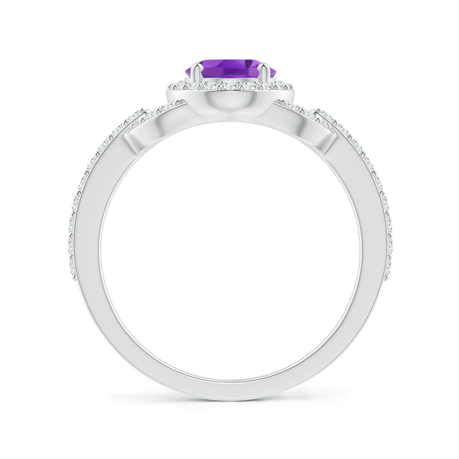 AA - Amethyst / 1.52 CT / 14 KT White Gold