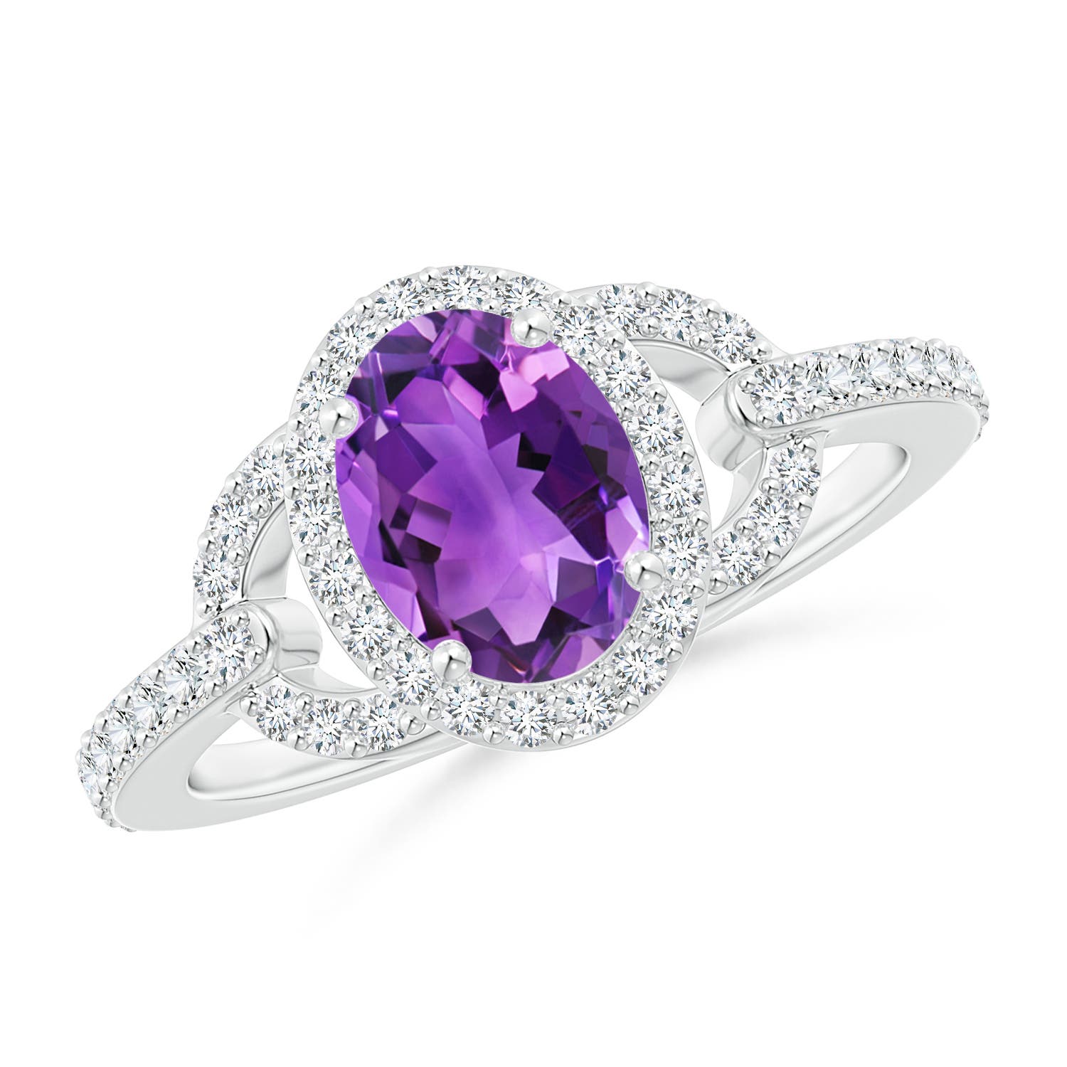 AAA - Amethyst / 1.52 CT / 14 KT White Gold