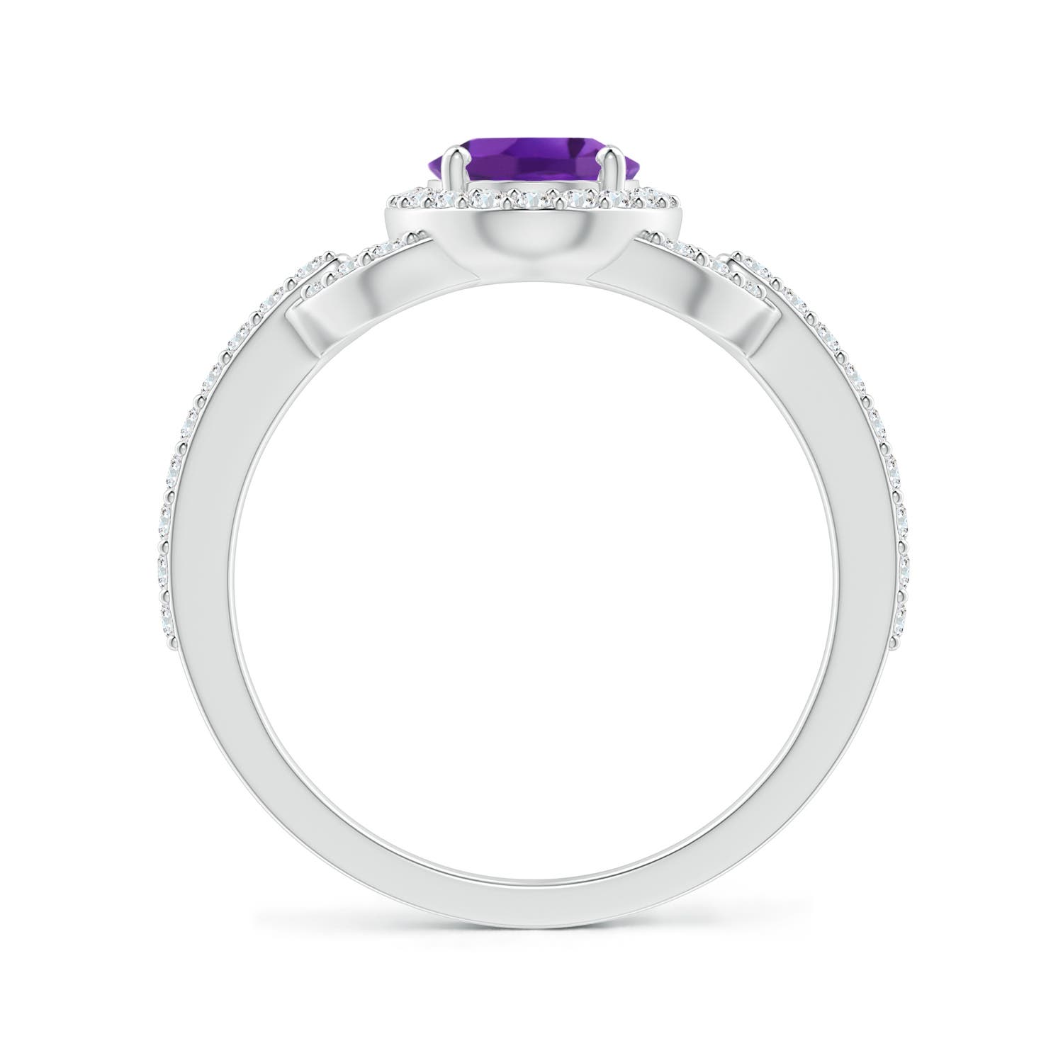 AAA - Amethyst / 1.52 CT / 14 KT White Gold