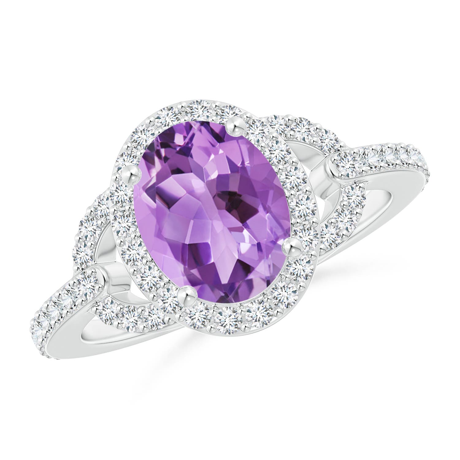 A - Amethyst / 2.09 CT / 14 KT White Gold