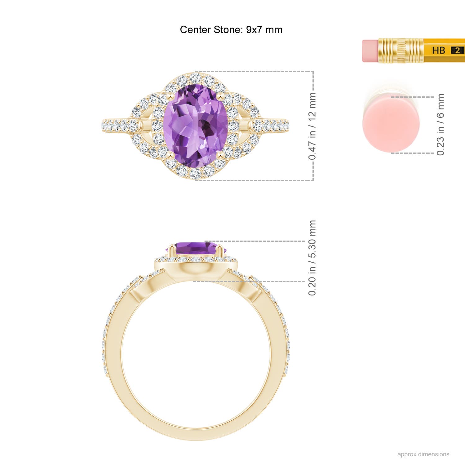 A - Amethyst / 2.09 CT / 14 KT Yellow Gold