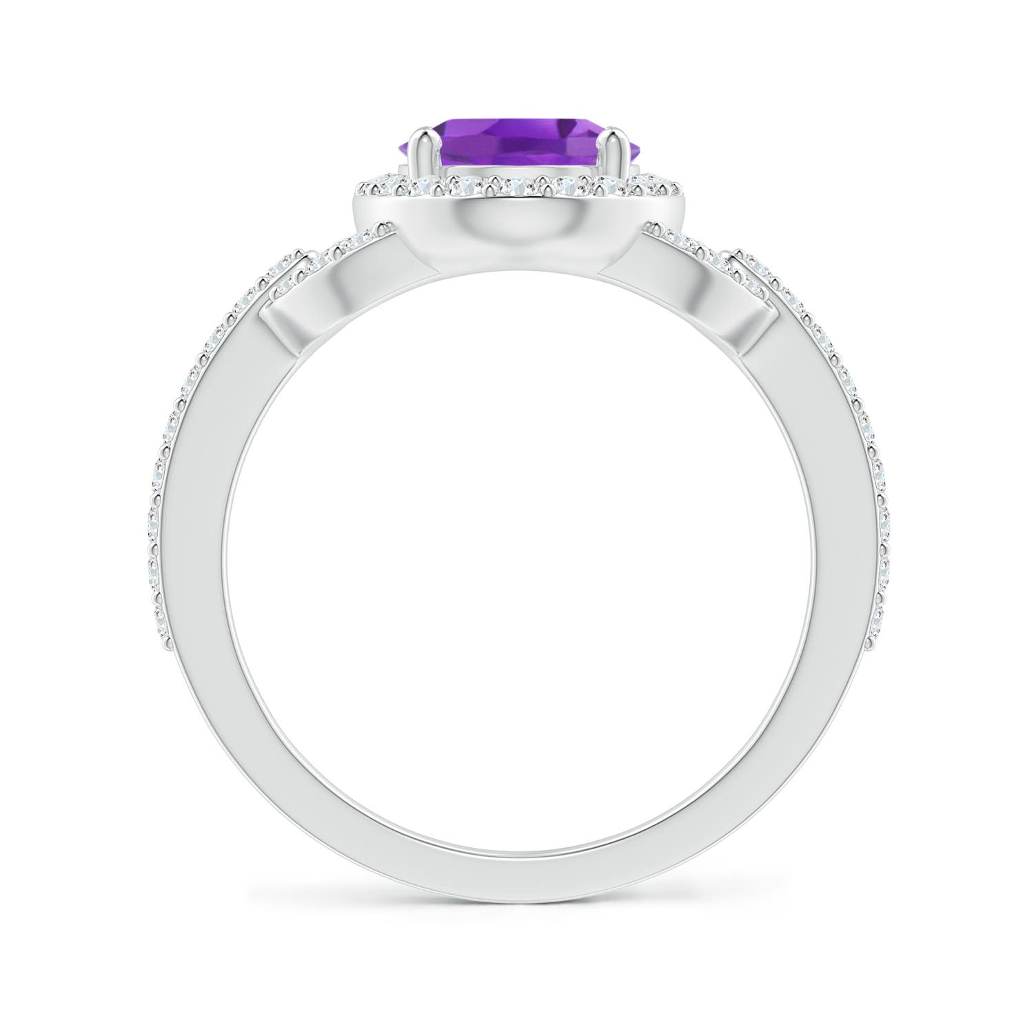 AA - Amethyst / 2.09 CT / 14 KT White Gold