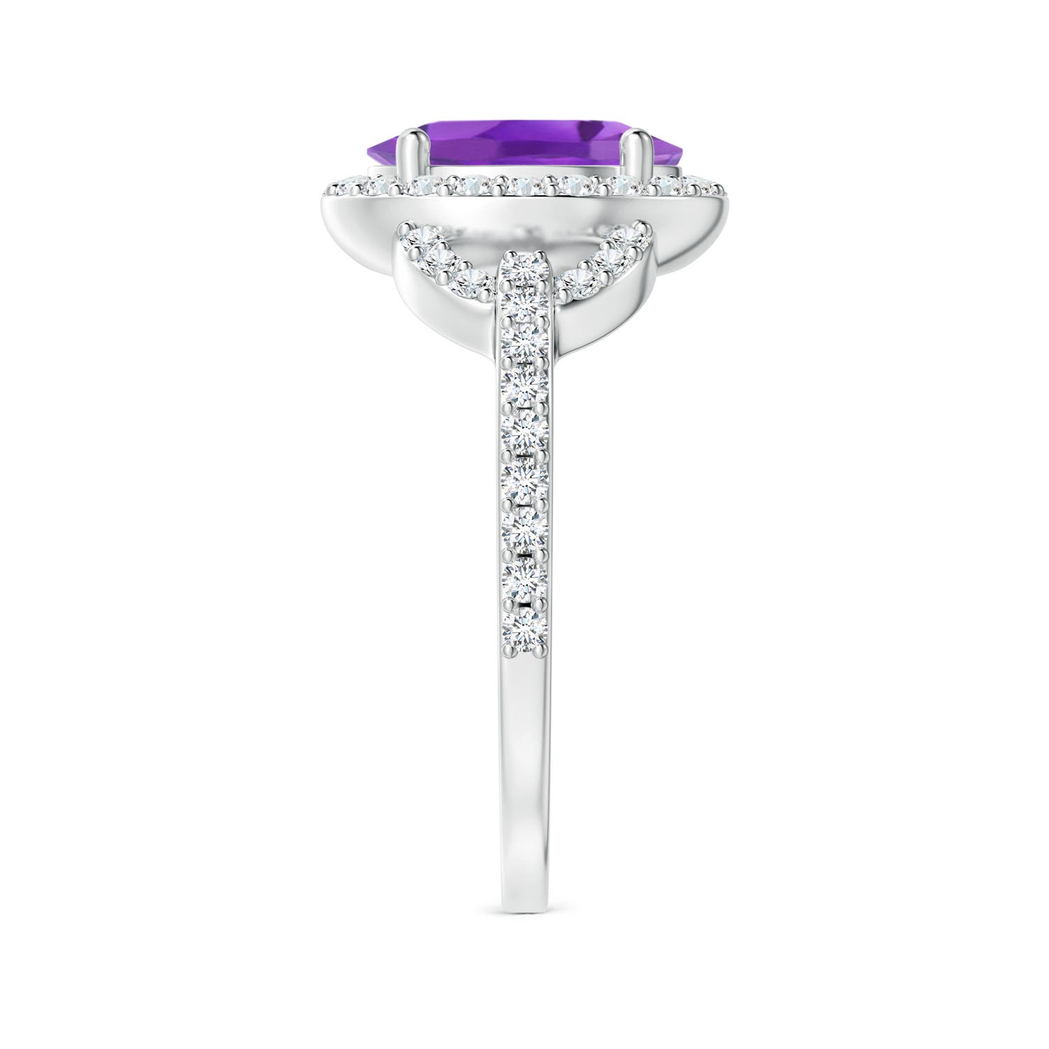 AA - Amethyst / 2.09 CT / 14 KT White Gold