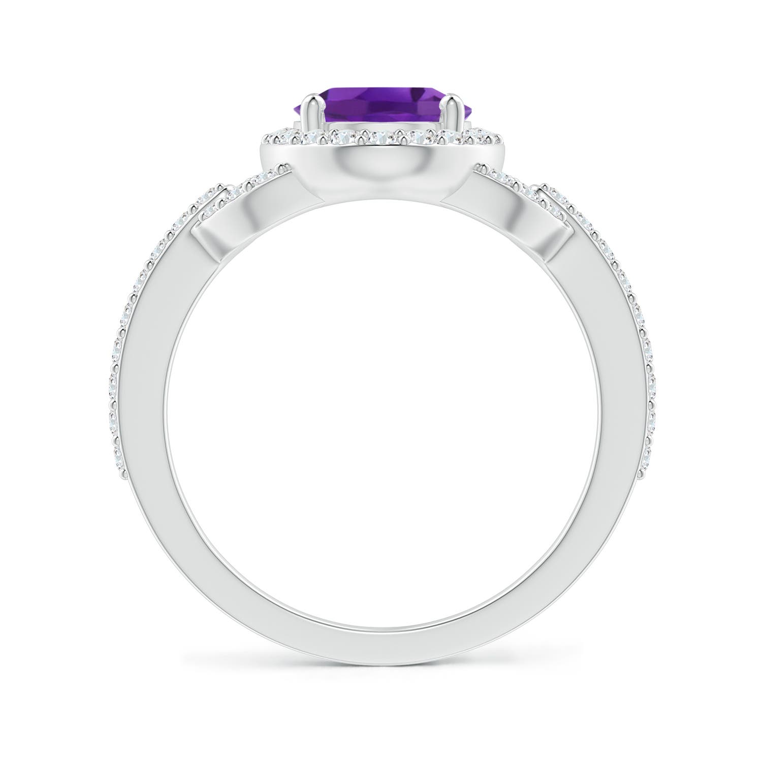 AAA - Amethyst / 2.09 CT / 14 KT White Gold