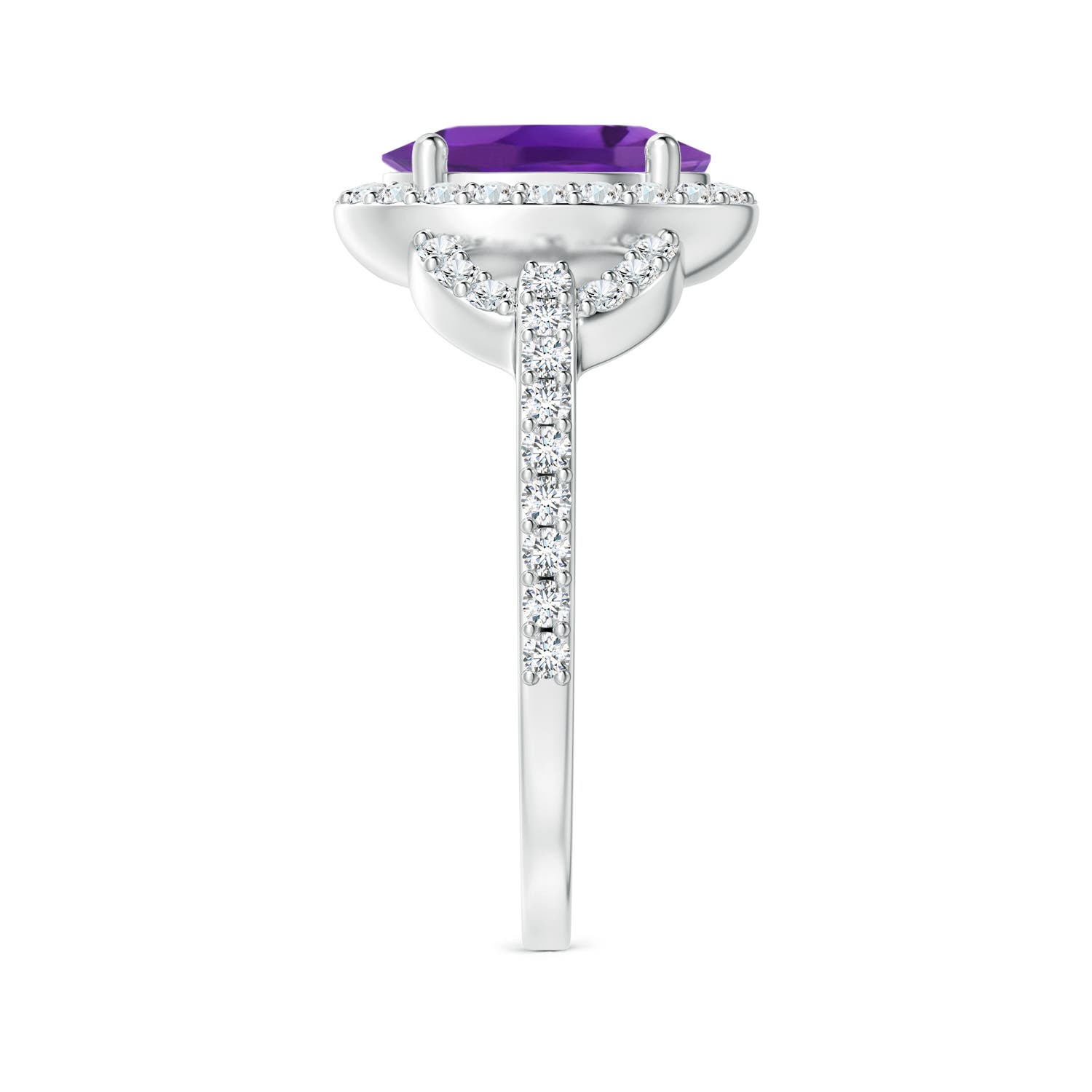 AAA - Amethyst / 2.09 CT / 14 KT White Gold