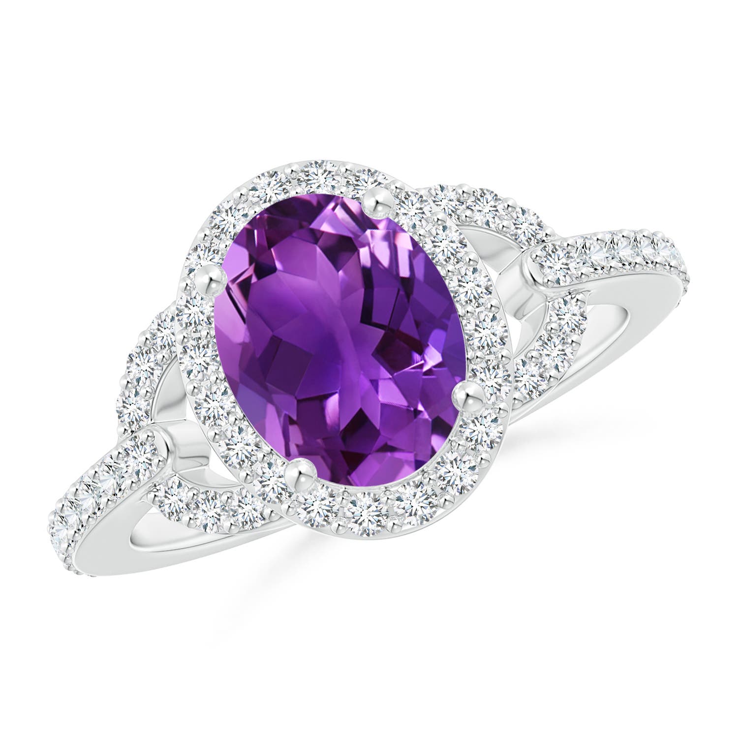 AAAA - Amethyst / 2.09 CT / 14 KT White Gold