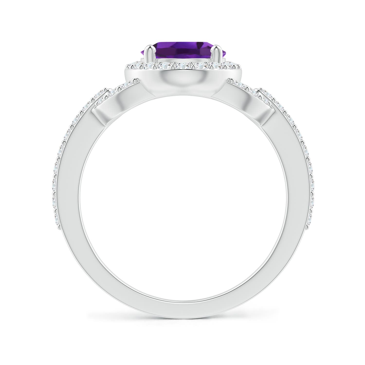 AAAA - Amethyst / 2.09 CT / 14 KT White Gold