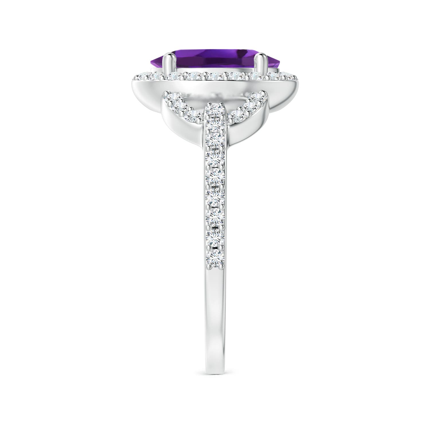 AAAA - Amethyst / 2.09 CT / 14 KT White Gold