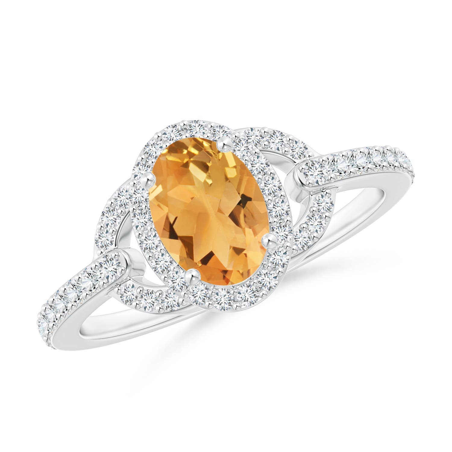 A - Citrine / 1.09 CT / 14 KT White Gold