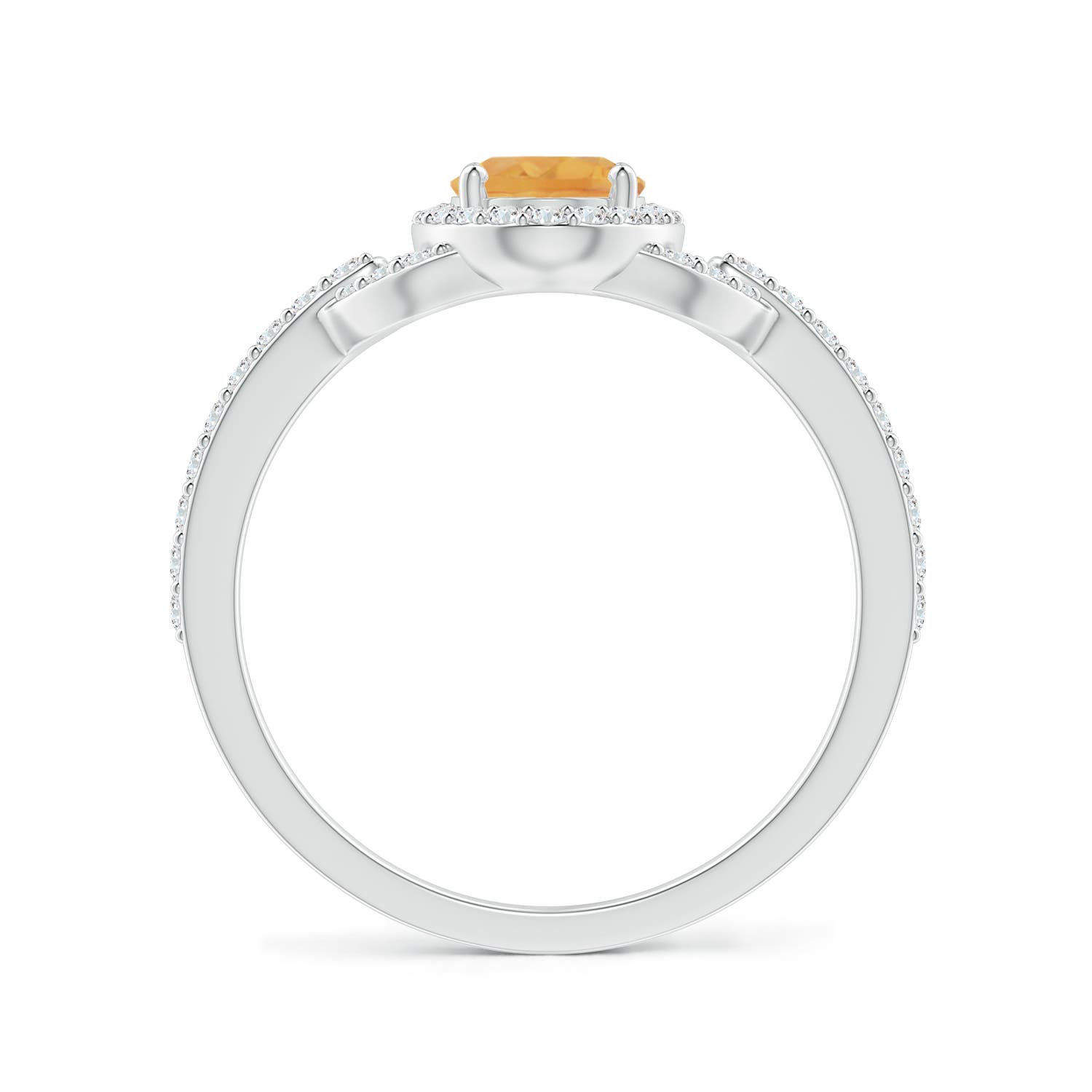 A - Citrine / 1.09 CT / 14 KT White Gold