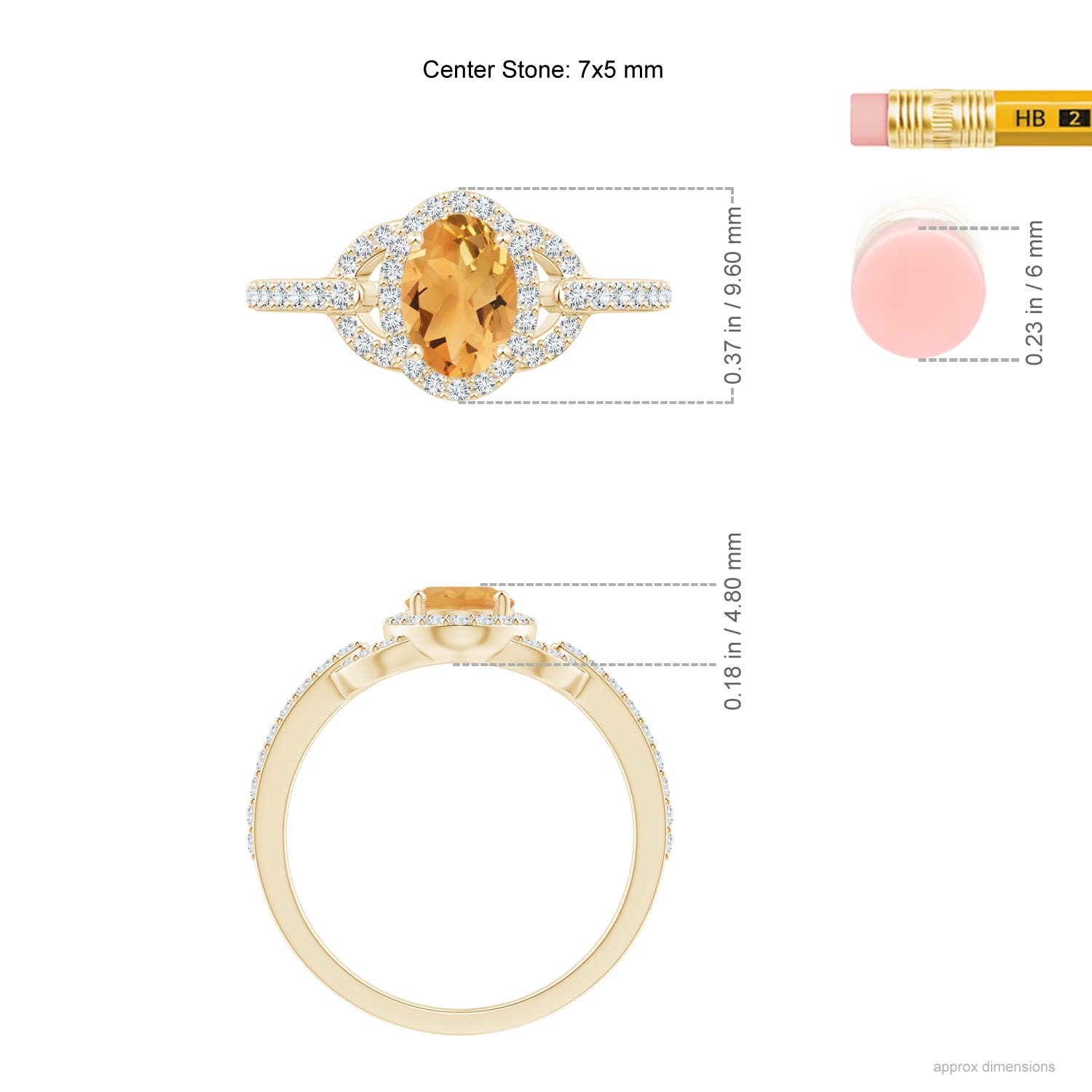 A - Citrine / 1.09 CT / 14 KT Yellow Gold