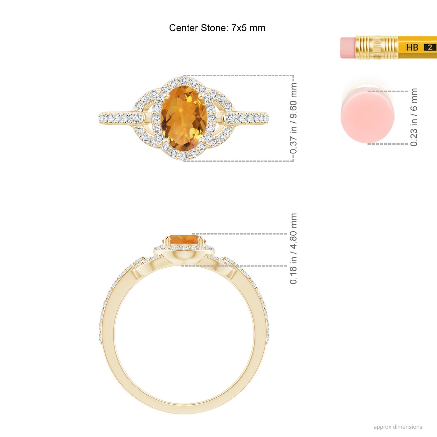 AA - Citrine / 1.09 CT / 14 KT Yellow Gold