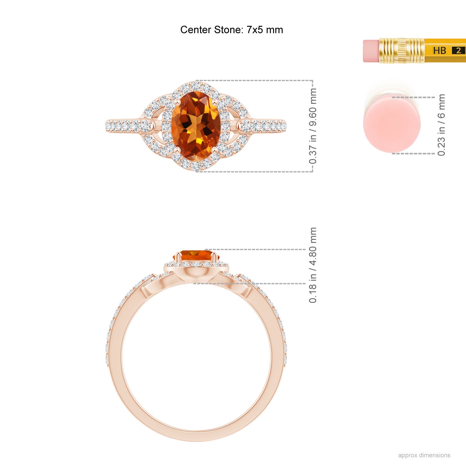 AAAA - Citrine / 1.09 CT / 14 KT Rose Gold