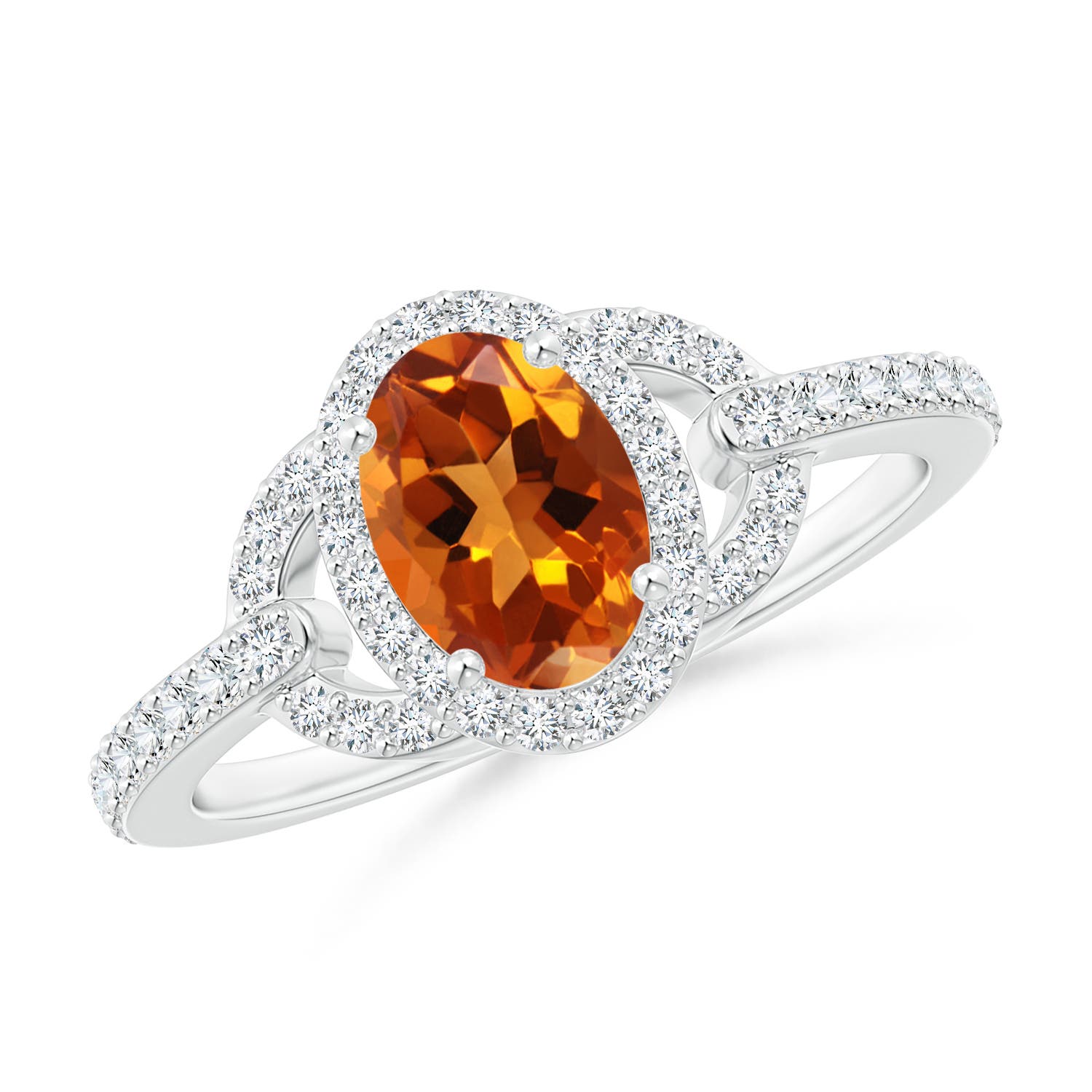 AAAA - Citrine / 1.09 CT / 14 KT White Gold