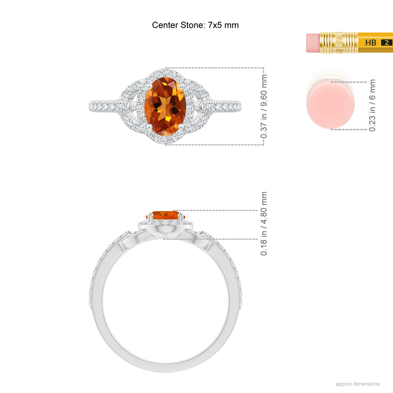 AAAA - Citrine / 1.09 CT / 14 KT White Gold