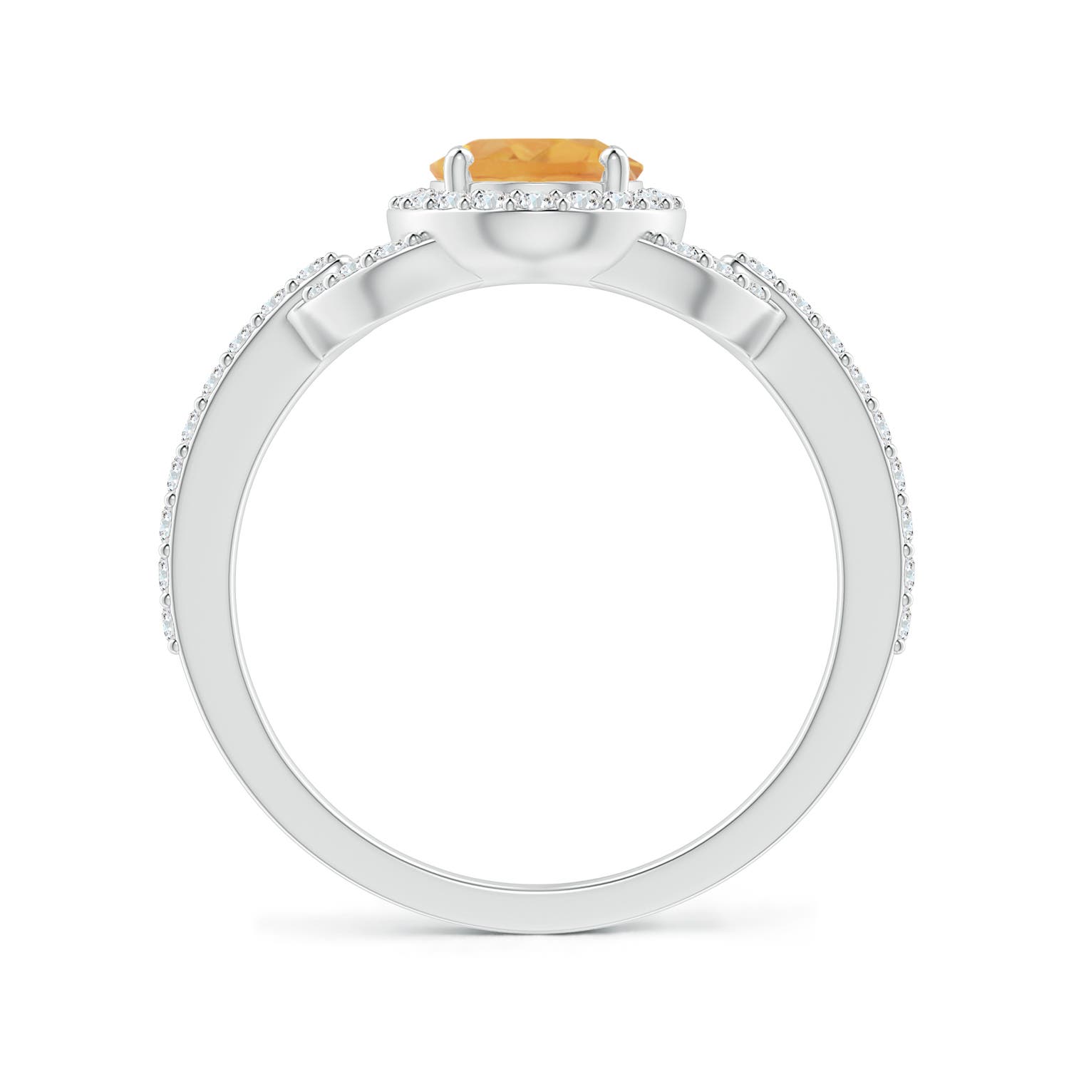 A - Citrine / 1.47 CT / 14 KT White Gold