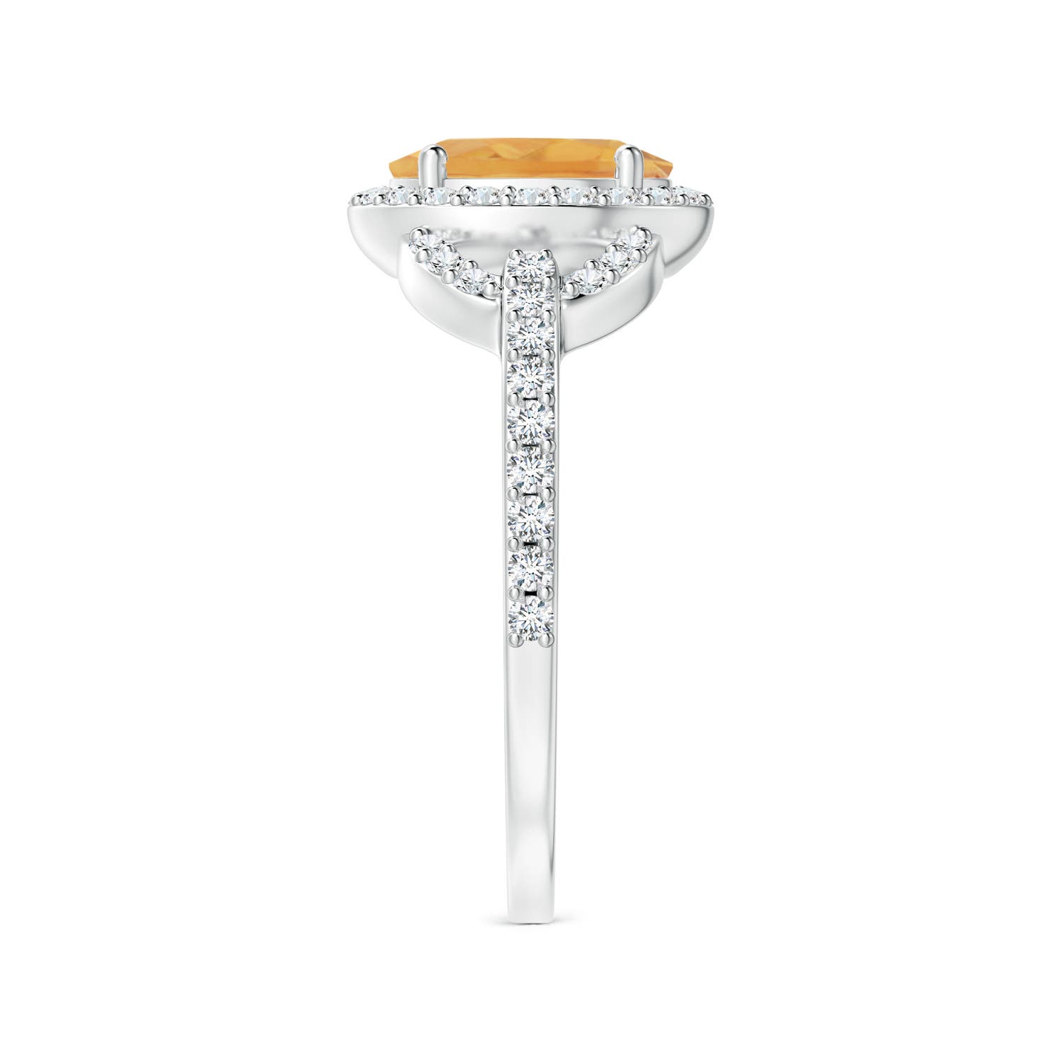 A - Citrine / 1.47 CT / 14 KT White Gold