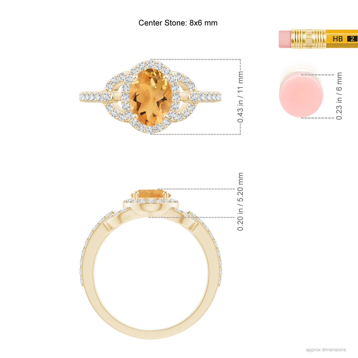 A - Citrine / 1.47 CT / 14 KT Yellow Gold