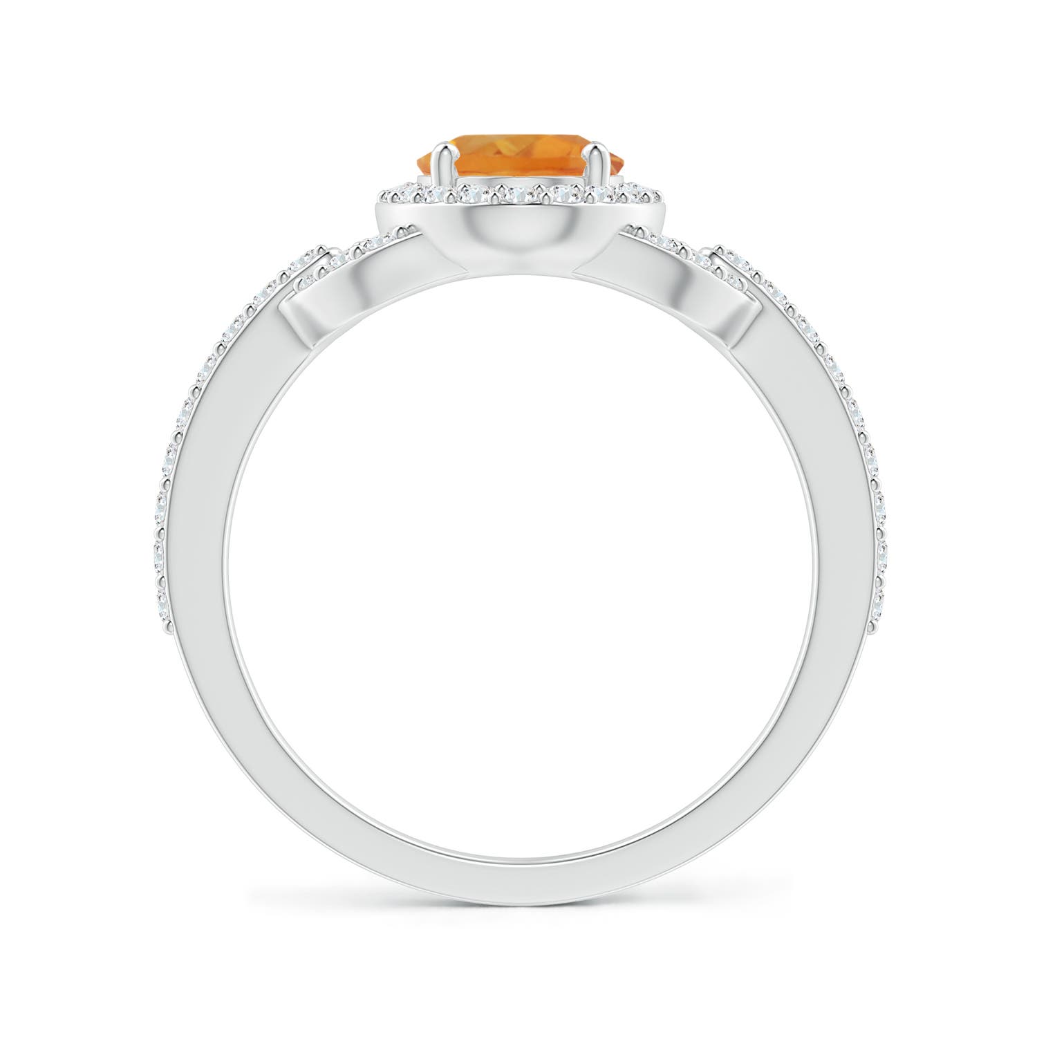 AA - Citrine / 1.47 CT / 14 KT White Gold