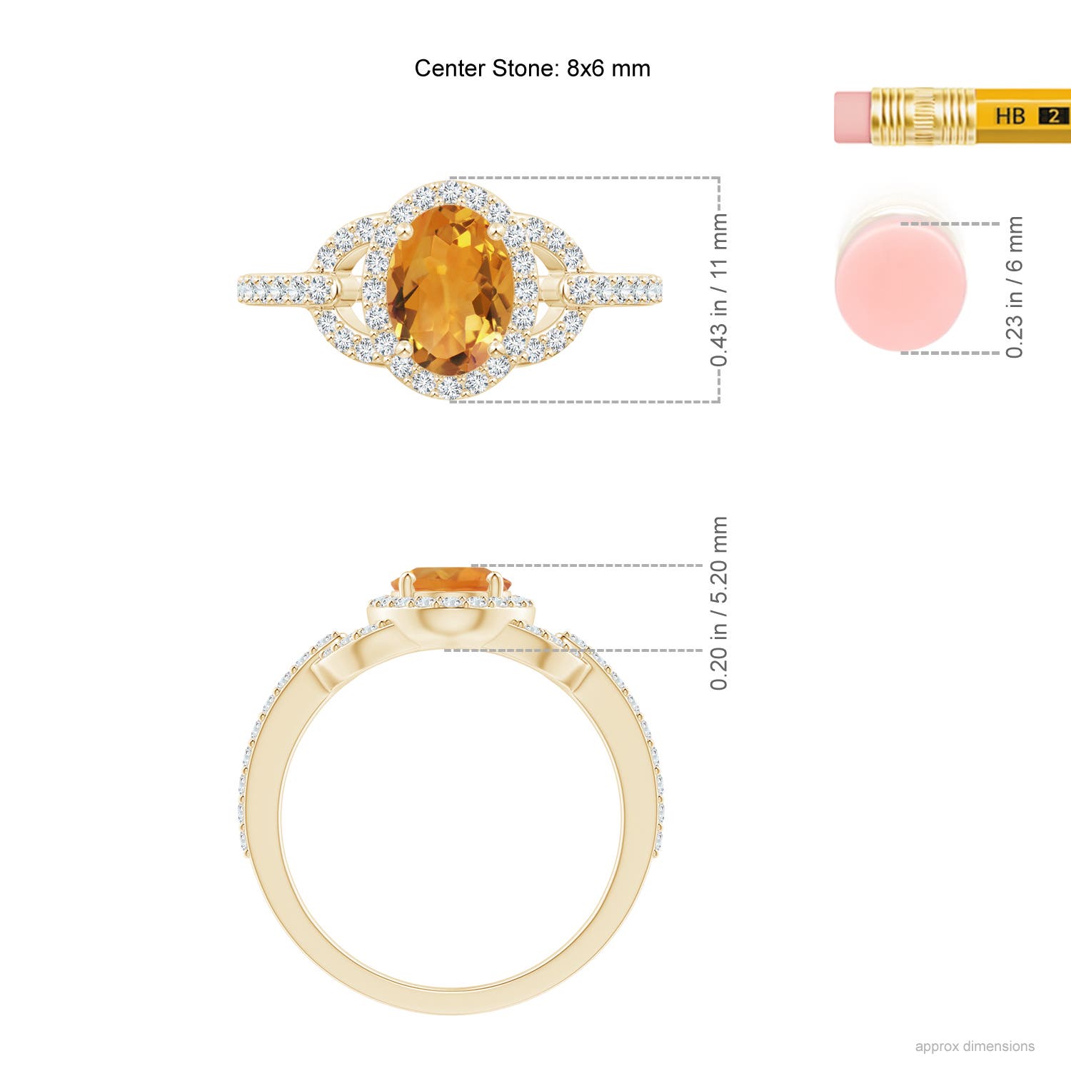 AA - Citrine / 1.47 CT / 14 KT Yellow Gold