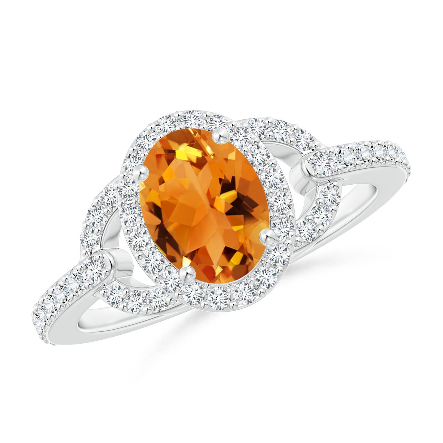 AAA - Citrine / 1.47 CT / 14 KT White Gold