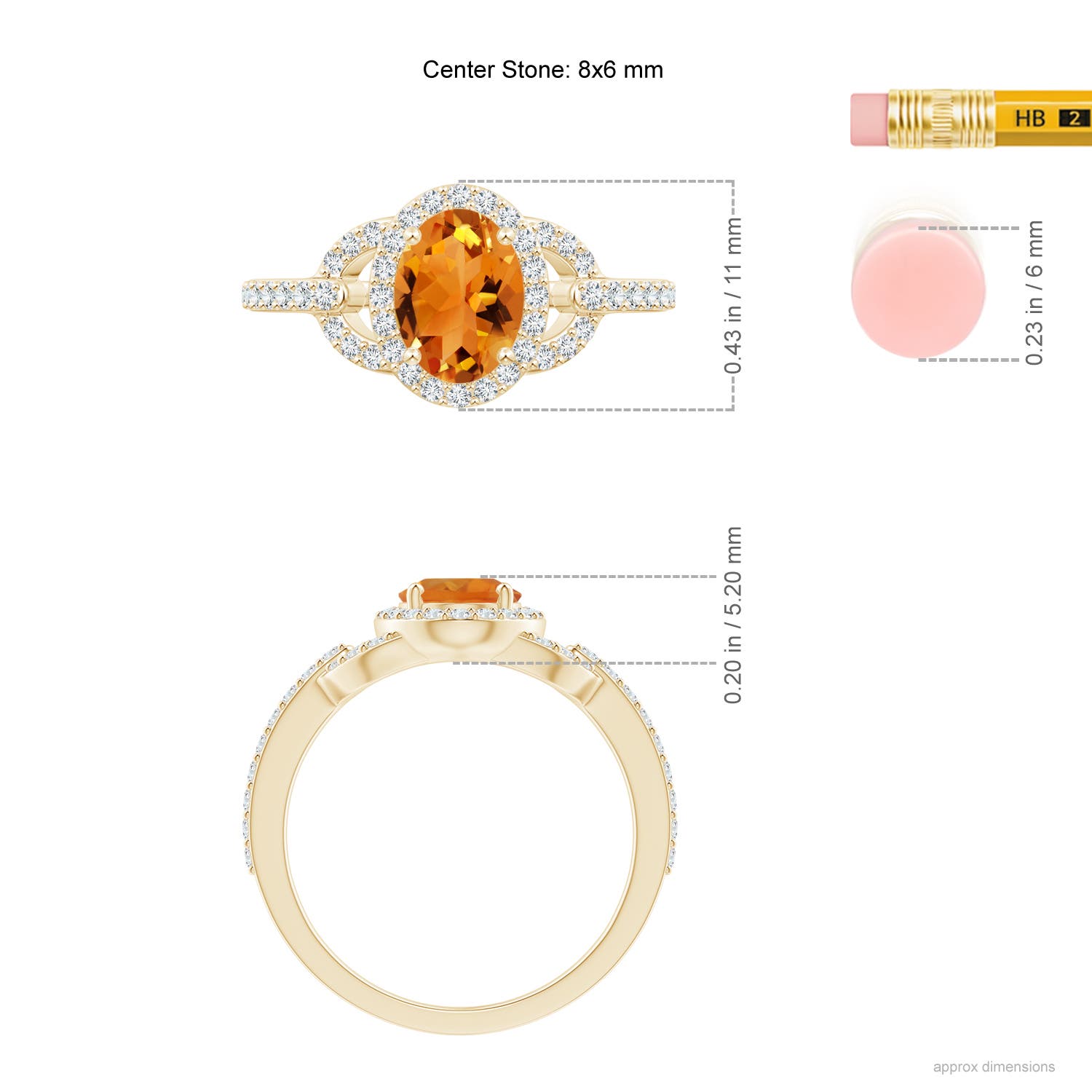 AAA - Citrine / 1.47 CT / 14 KT Yellow Gold