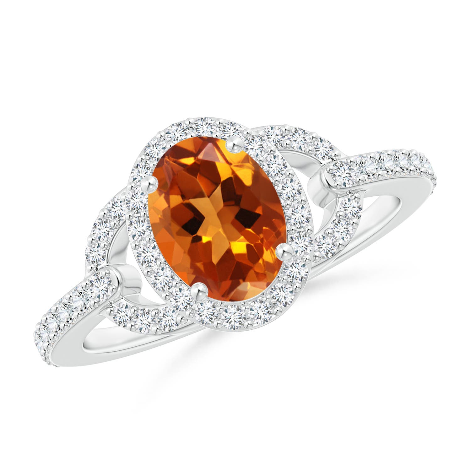 AAAA - Citrine / 1.47 CT / 14 KT White Gold